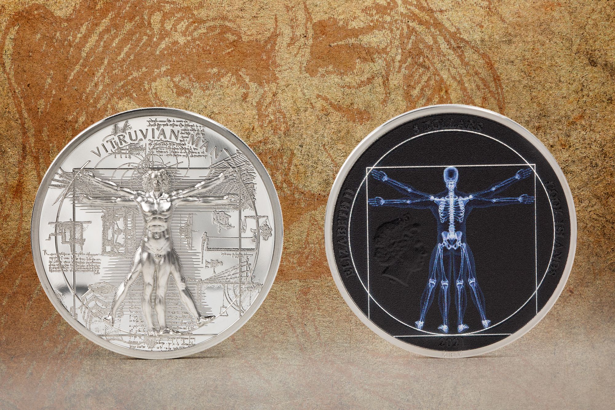 2021 X-Ray Vitruvian Man 1oz Silver Coin