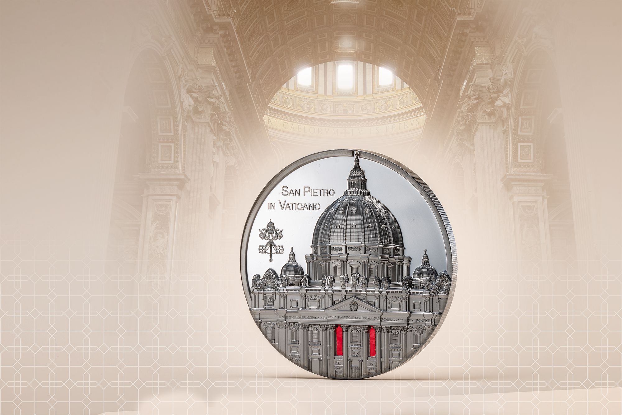2022 Tiffany Art Metropolis San Pietro 5oz Black Proof Silver Coin