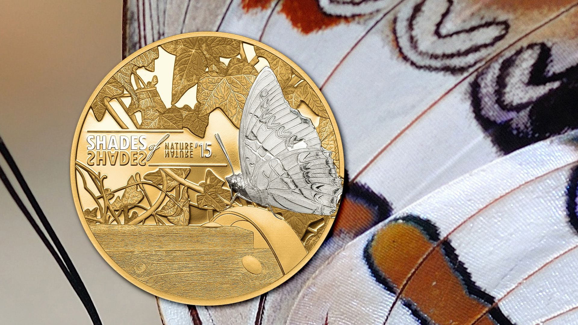 2015 Shades of Nature Butterfly 25 gram Silver coin
