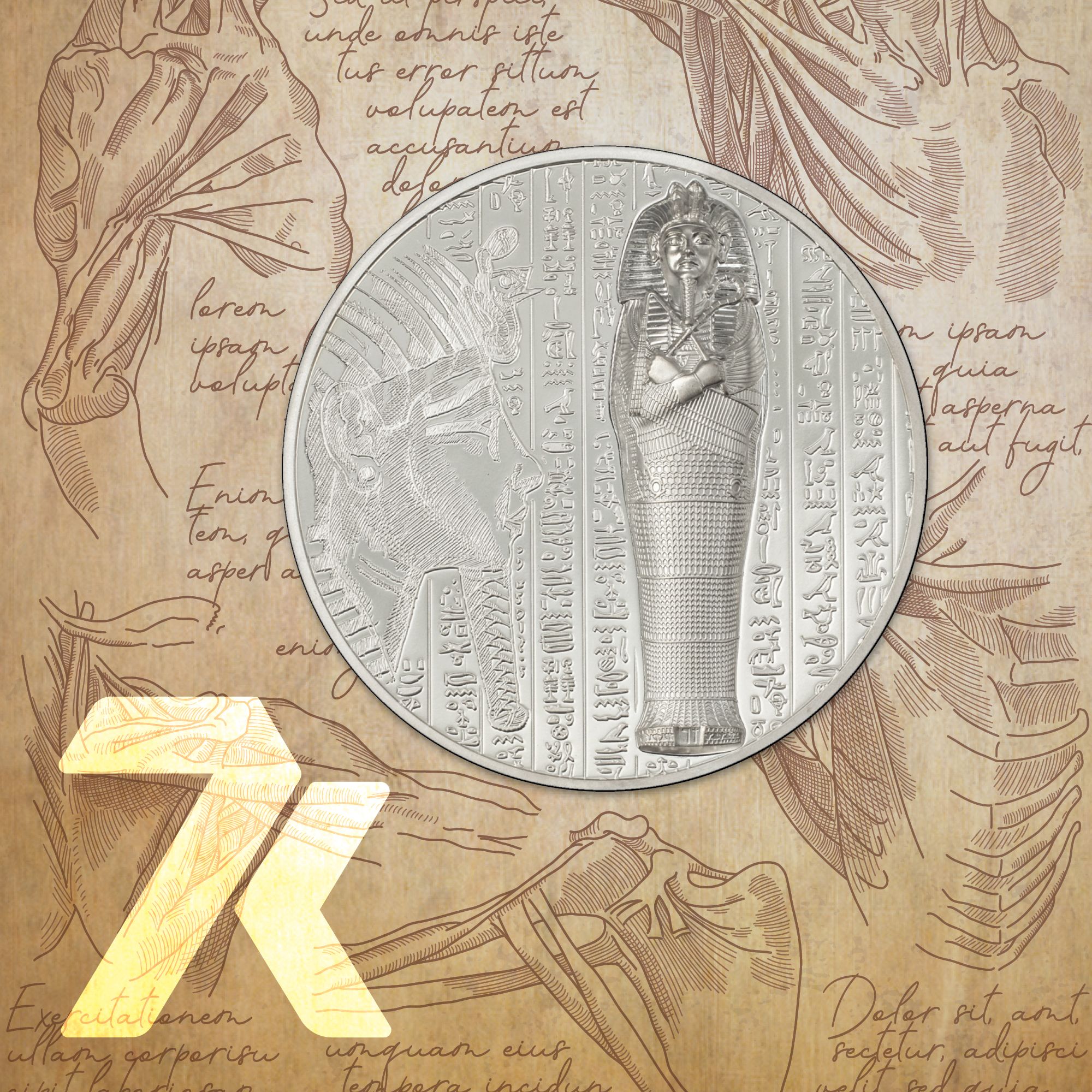 2022 X-Ray Mummy 1oz Silver Coin