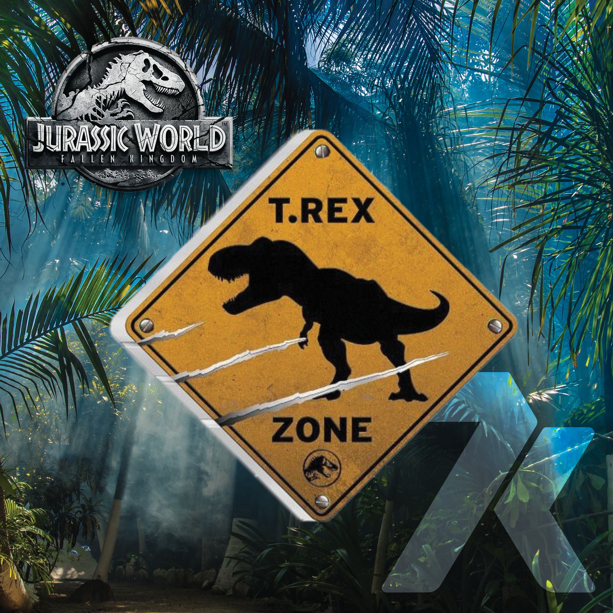 2022 Jurassic World T-REX Sign Shaped Coin 2 oz Silver Coin