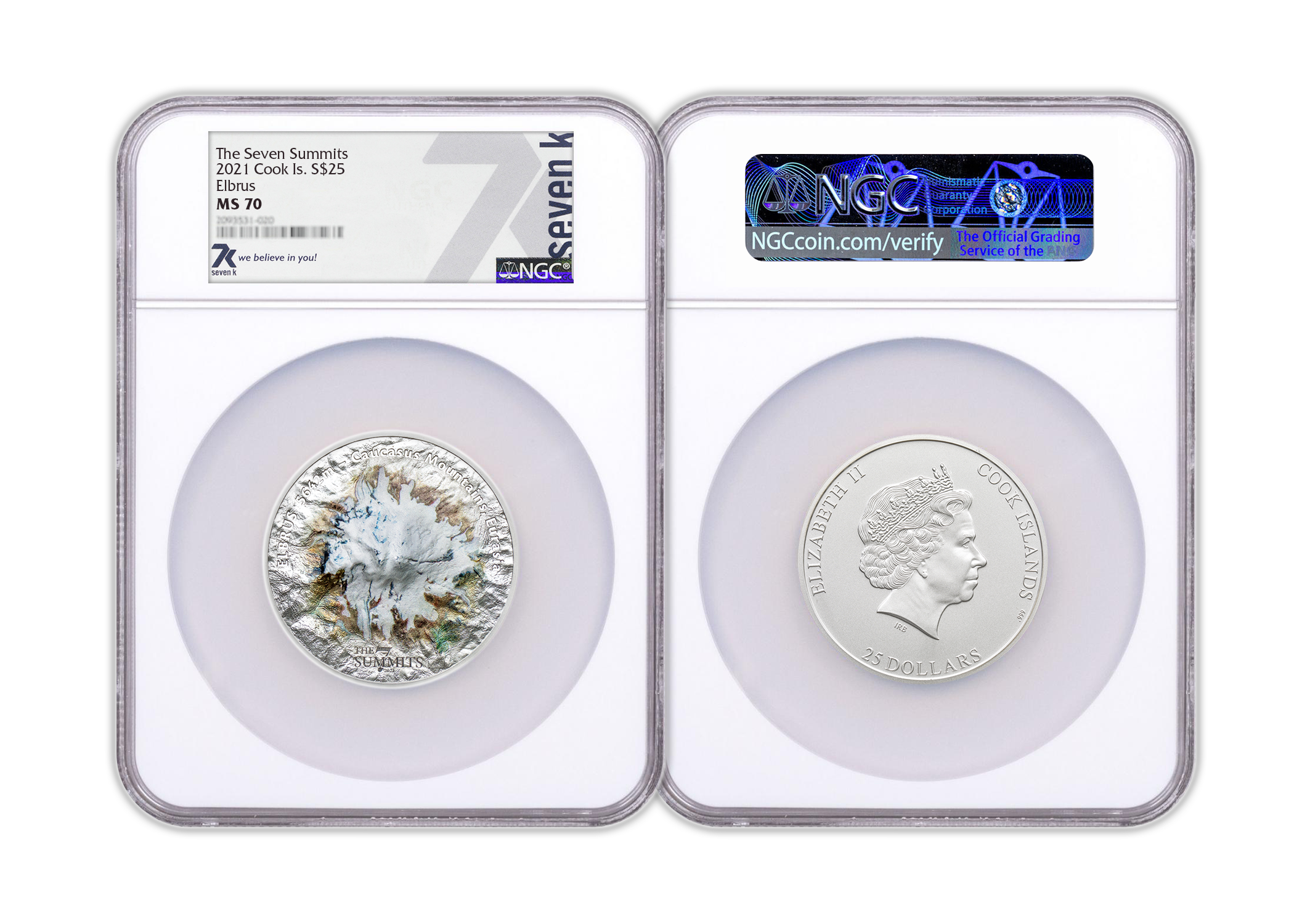 2021 Summits Elbrus 5 oz Silver Coin MS70