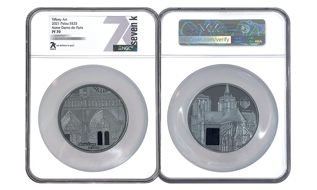 2021 Tiffany Art Metropolis Paris Black Proof 5 oz Silver Coin PF70