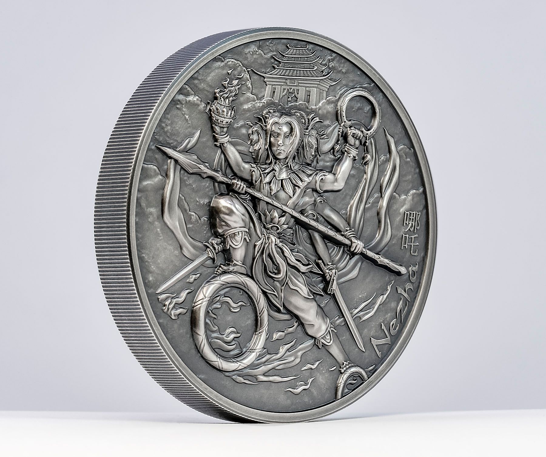 2021 Mythology Weapons Nezha 2 oz Silver Coin