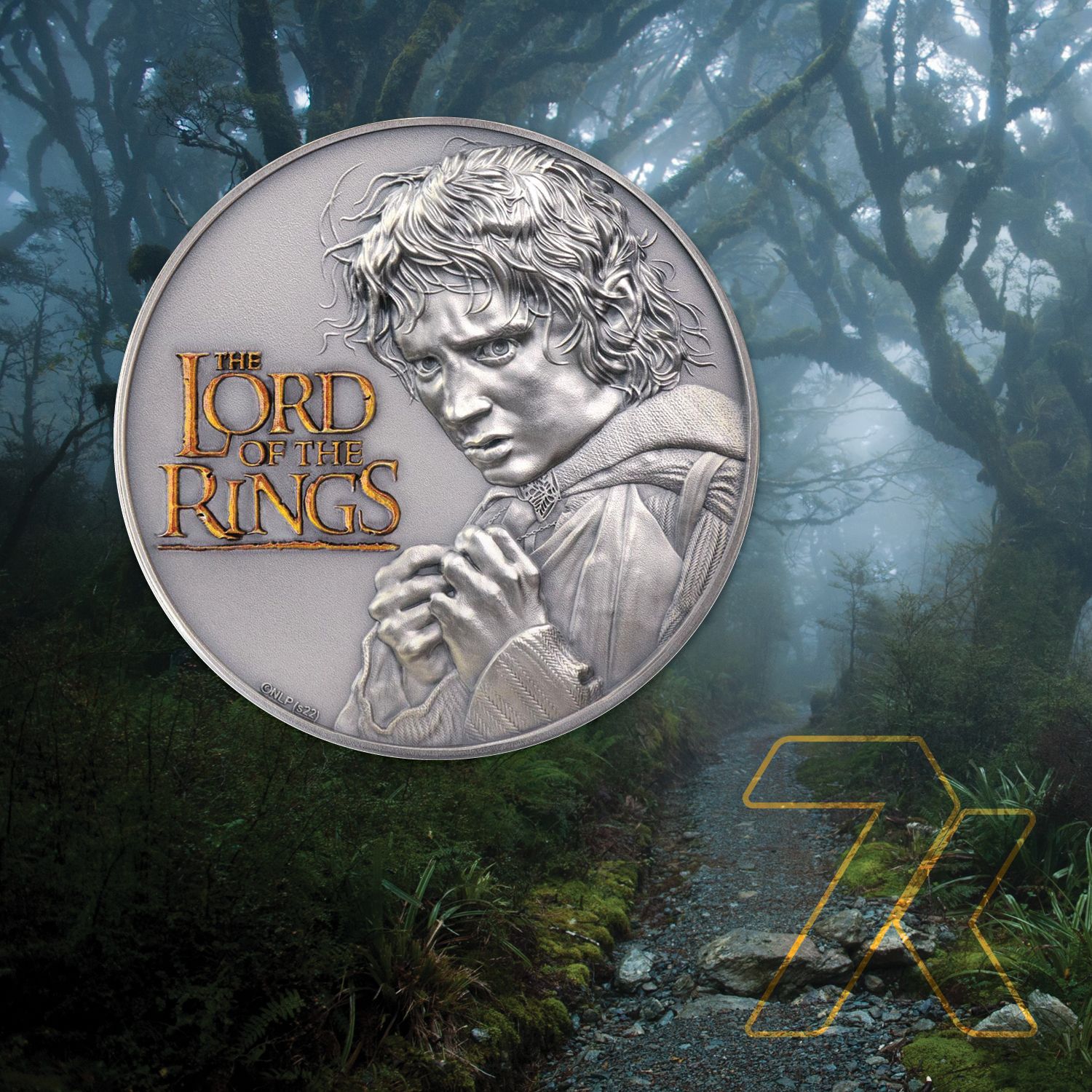 2022 Lord Of The Rings Frodo Baggins 2 oz Silver Coin