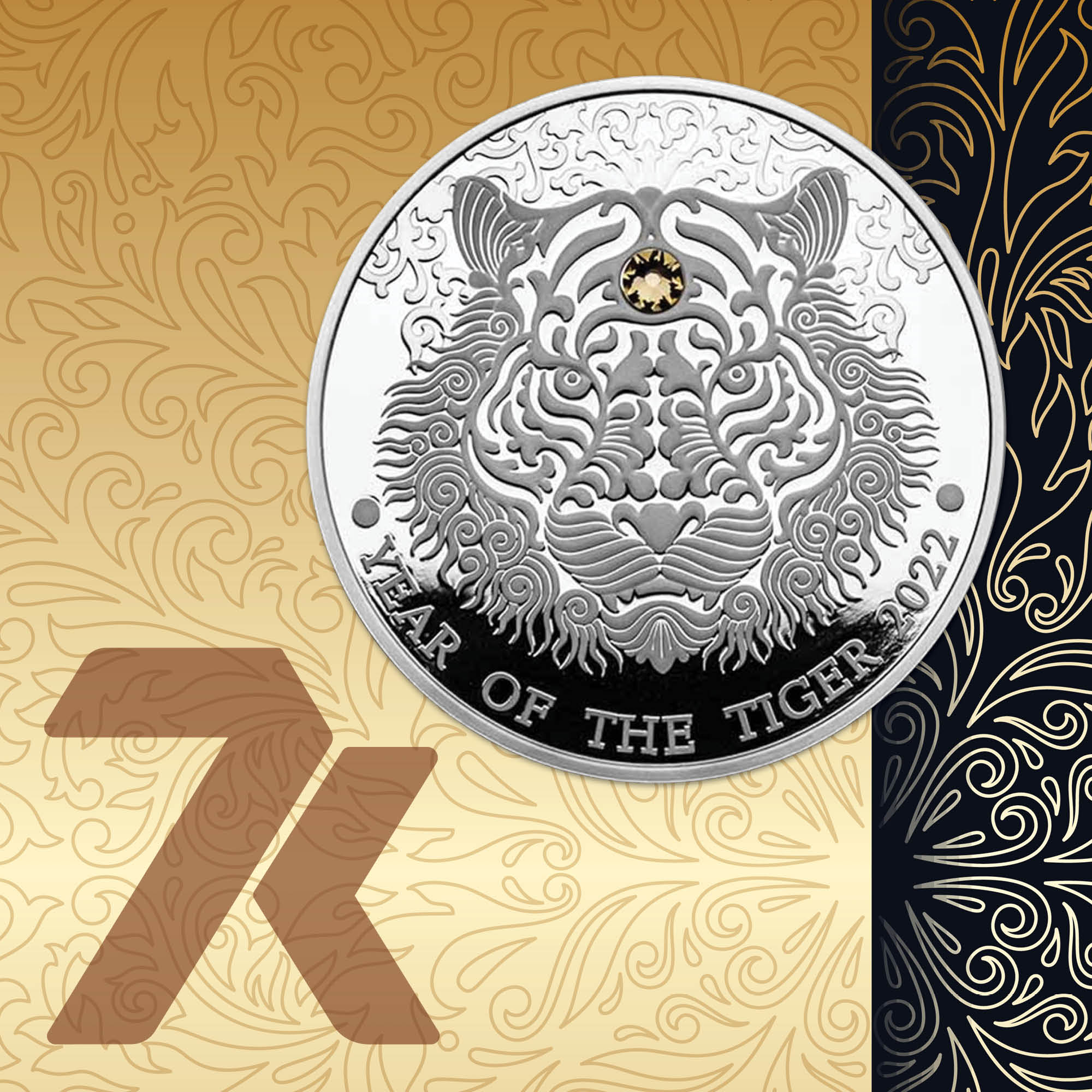 2022 Lunar Year Year of the Tiger 1/2 oz Silver Coin