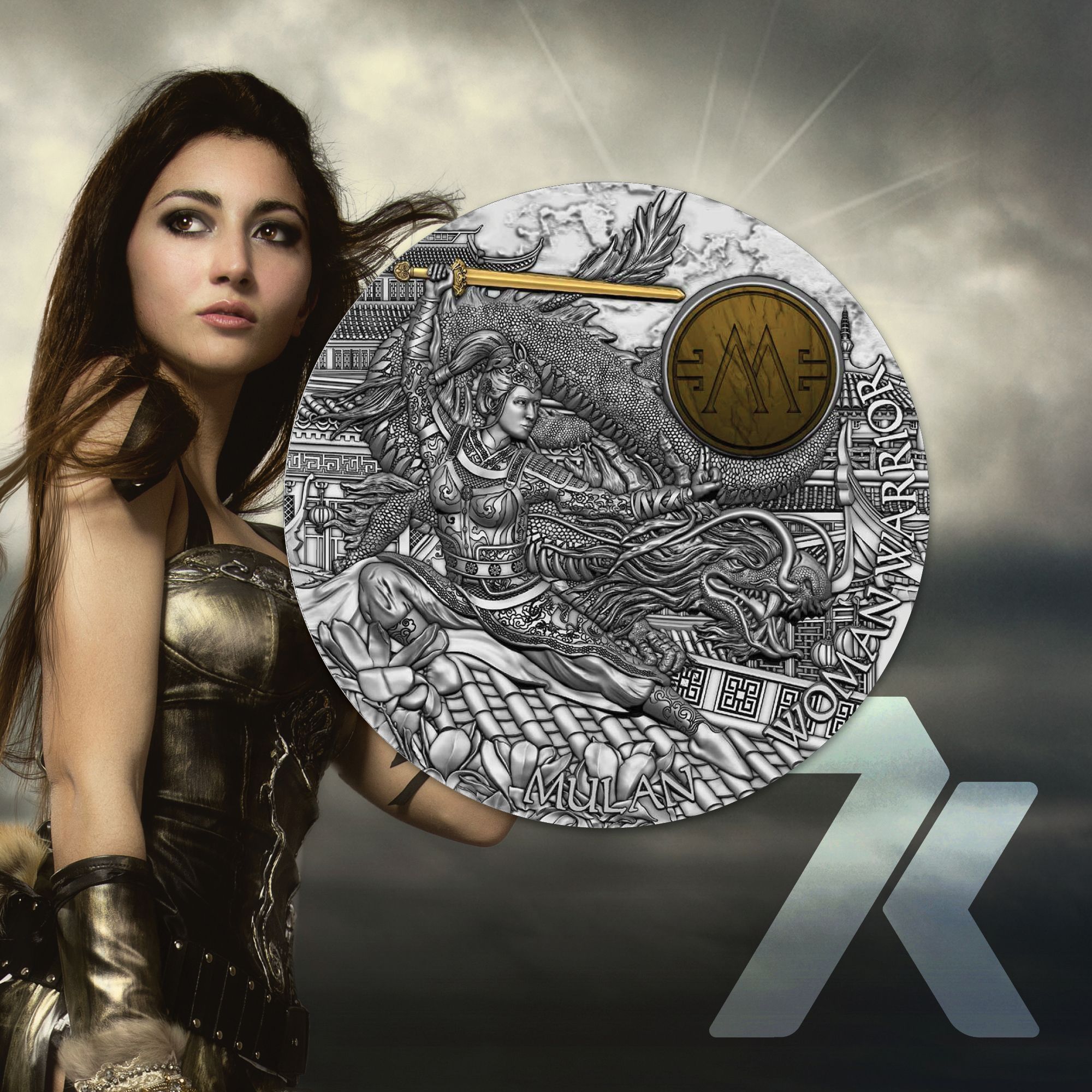 2021 Woman Warrior Mulan 2 oz Silver Coin