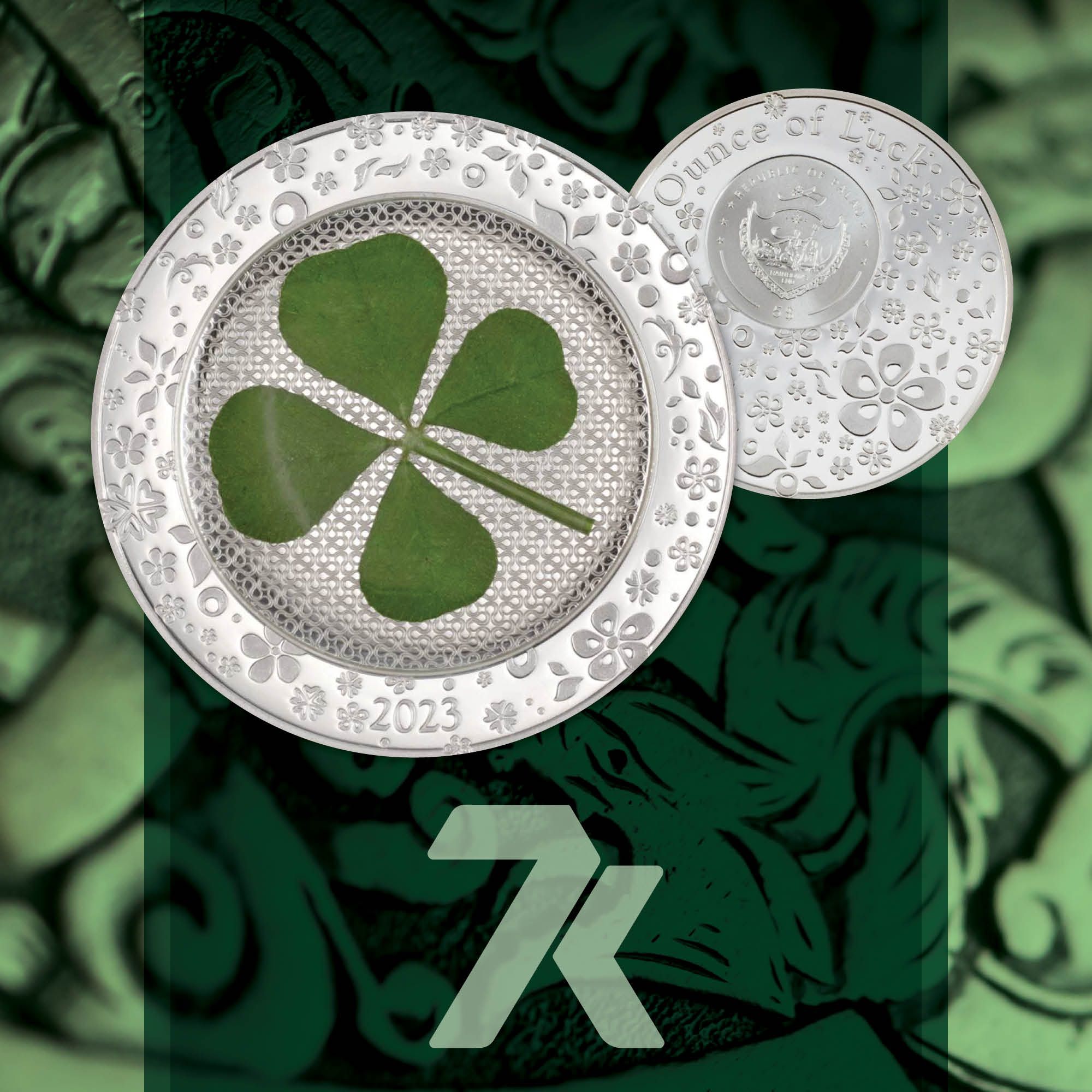 2023 Four Leaf Clover Ounce of Luck 1 oz Silver Coin