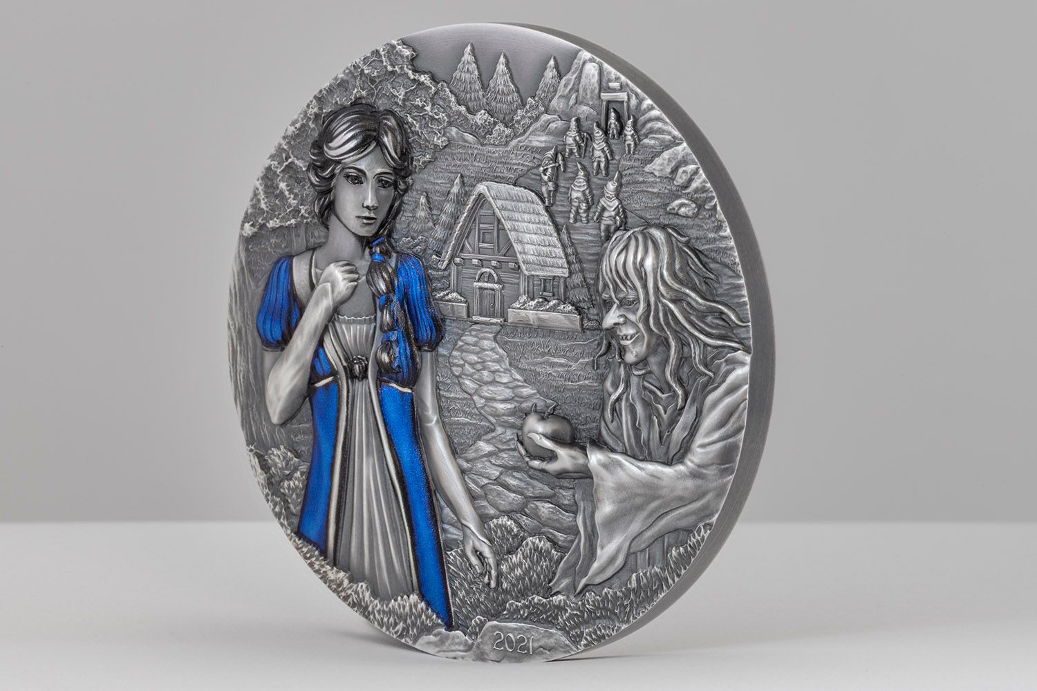 2021 Fairy Tales & Fables Snow White 3 oz Silver Coin