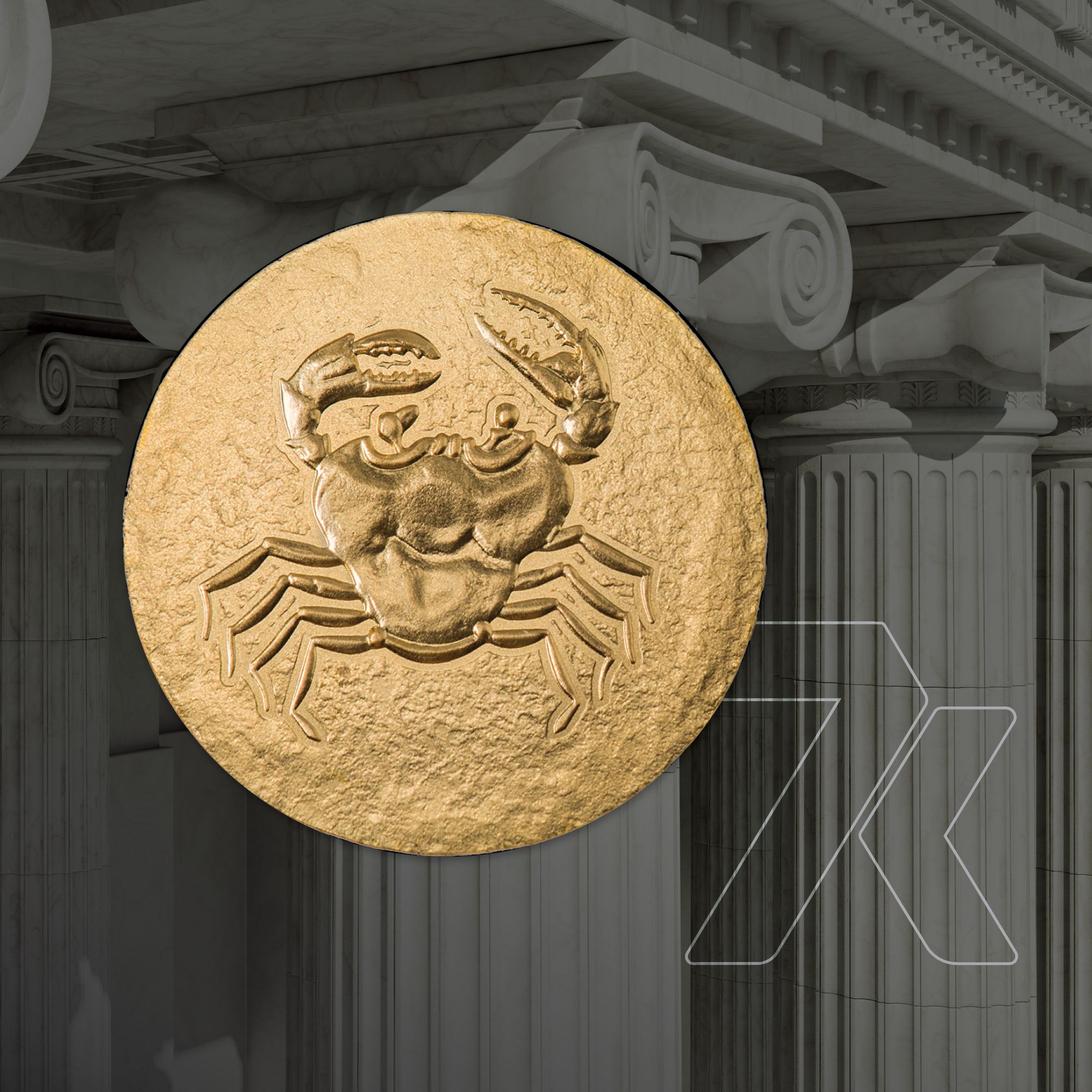 2022 Ancient Greece Crab Akragas 1/2 gram Gold Coin 