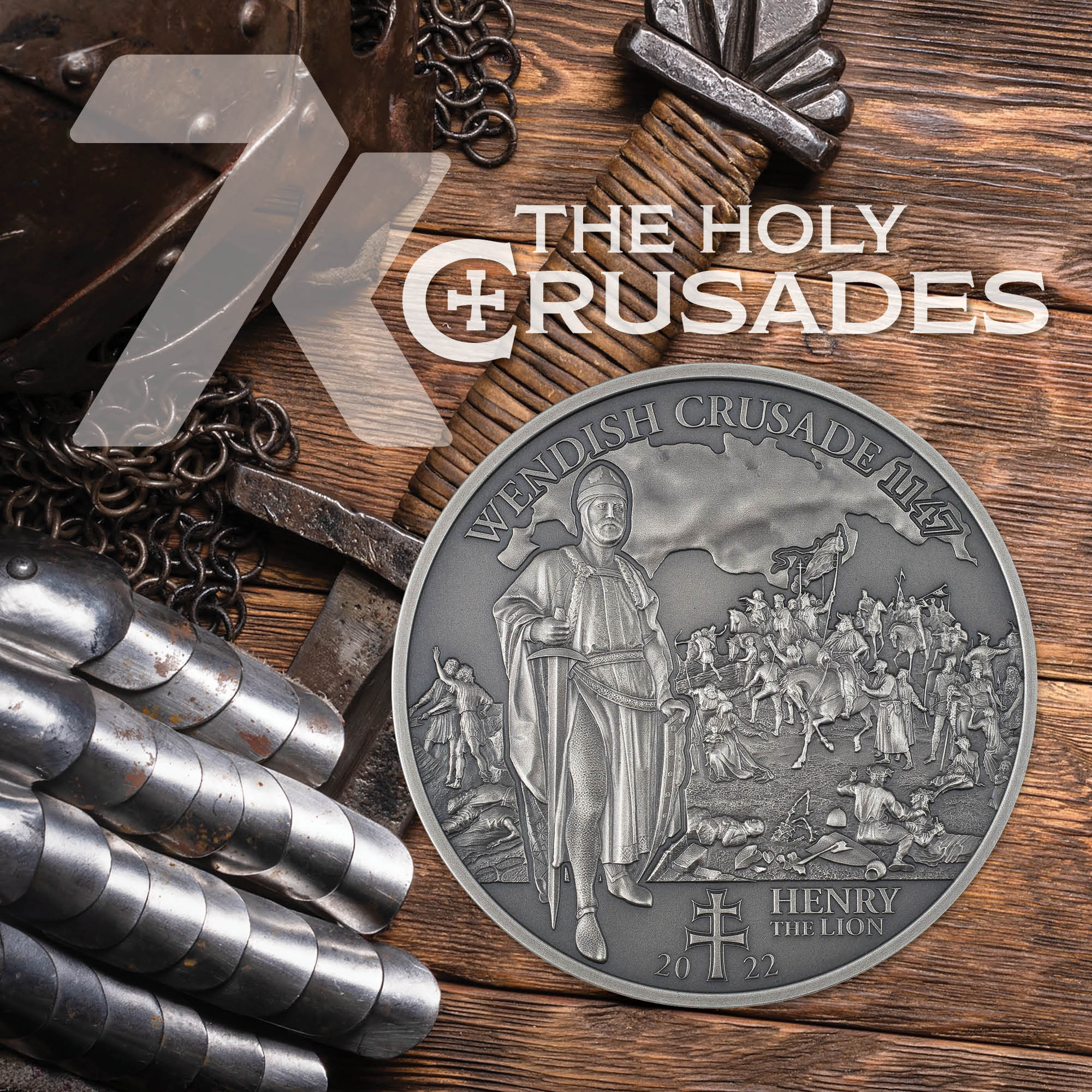 2022 Wendish Crusades 1 oz Silver Coin