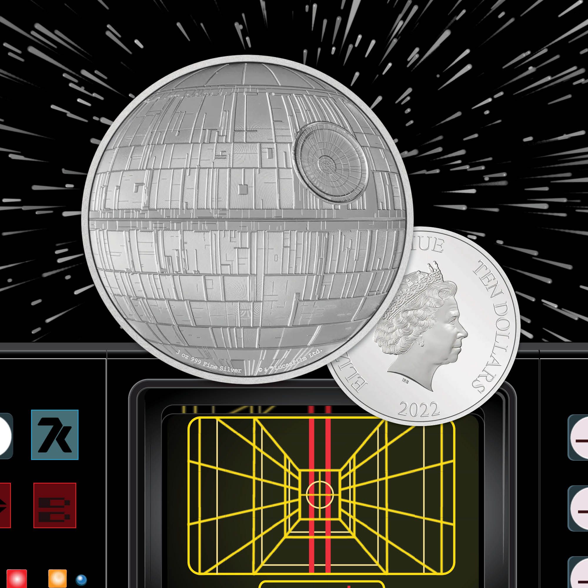 2022 Star Wars Death Star #1 Round 3 oz Silver Coin