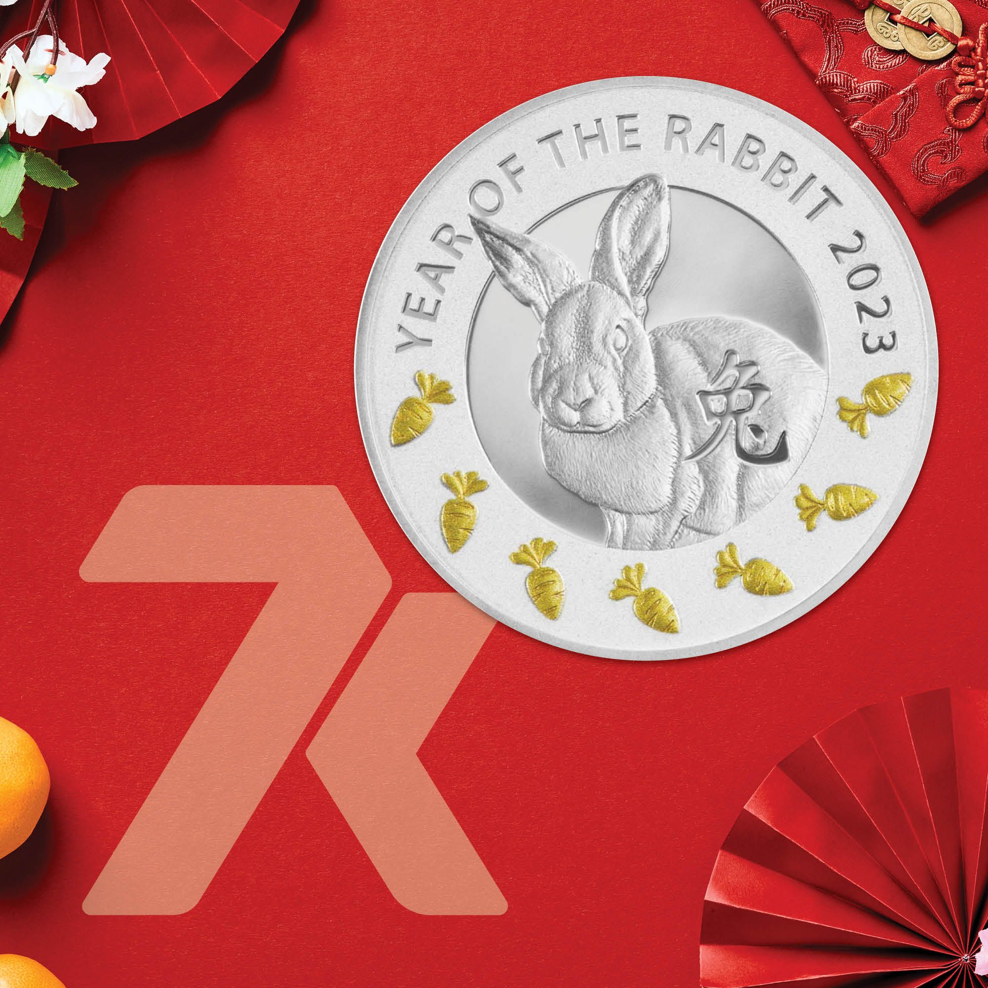2023 Seven Elements Year of the Rabbit 17 gram Silver Coin