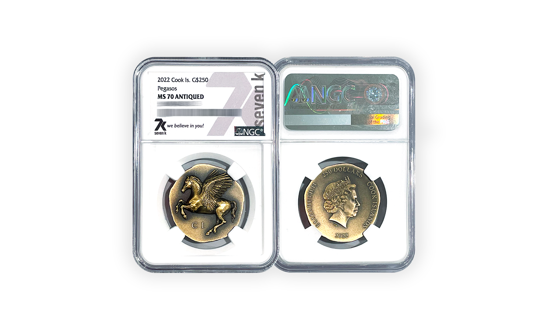 2022 Numismatic Icons Pegasos 1 oz Gold Coin MS70