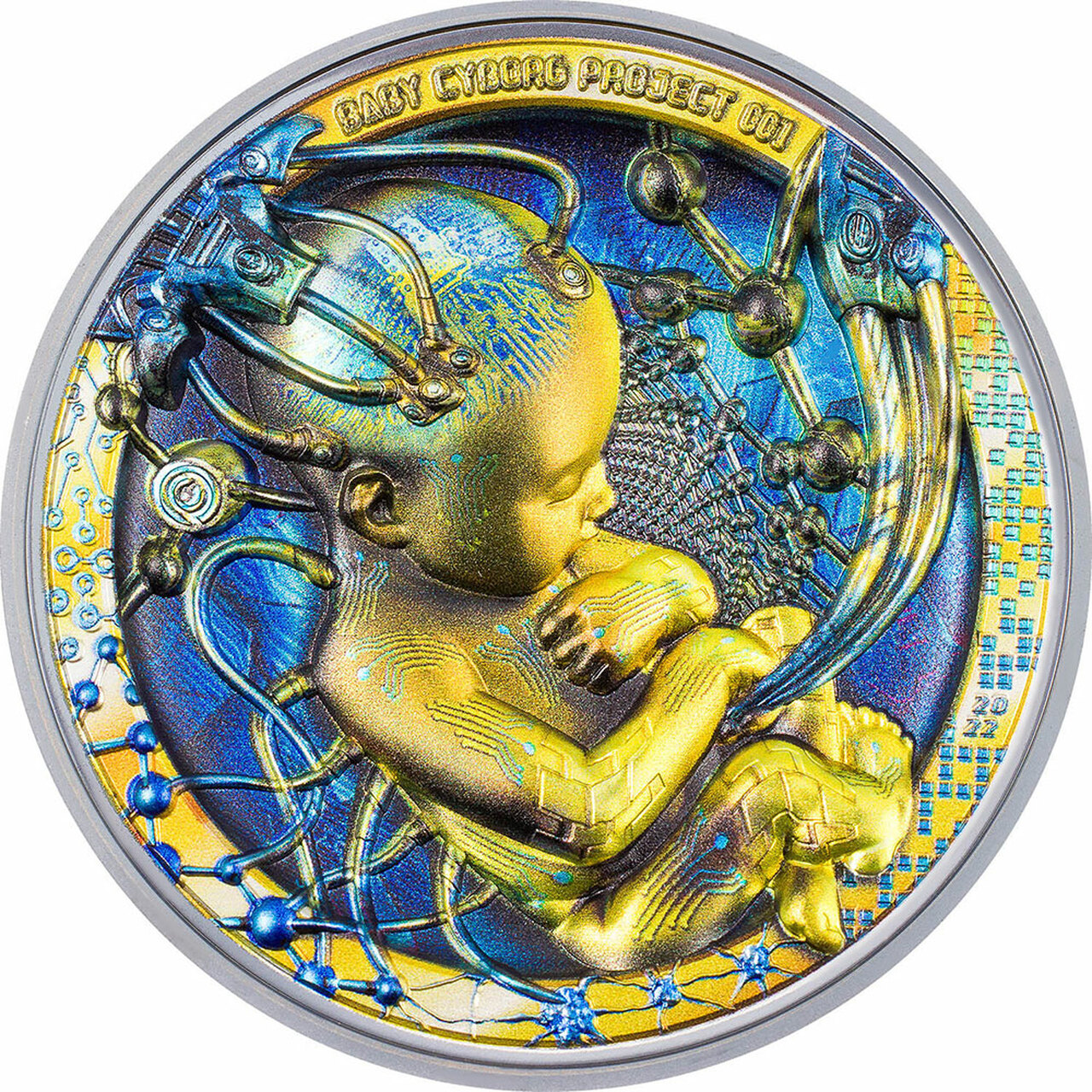 2022 Cyborg Revolution Baby 3 oz Silver Coin