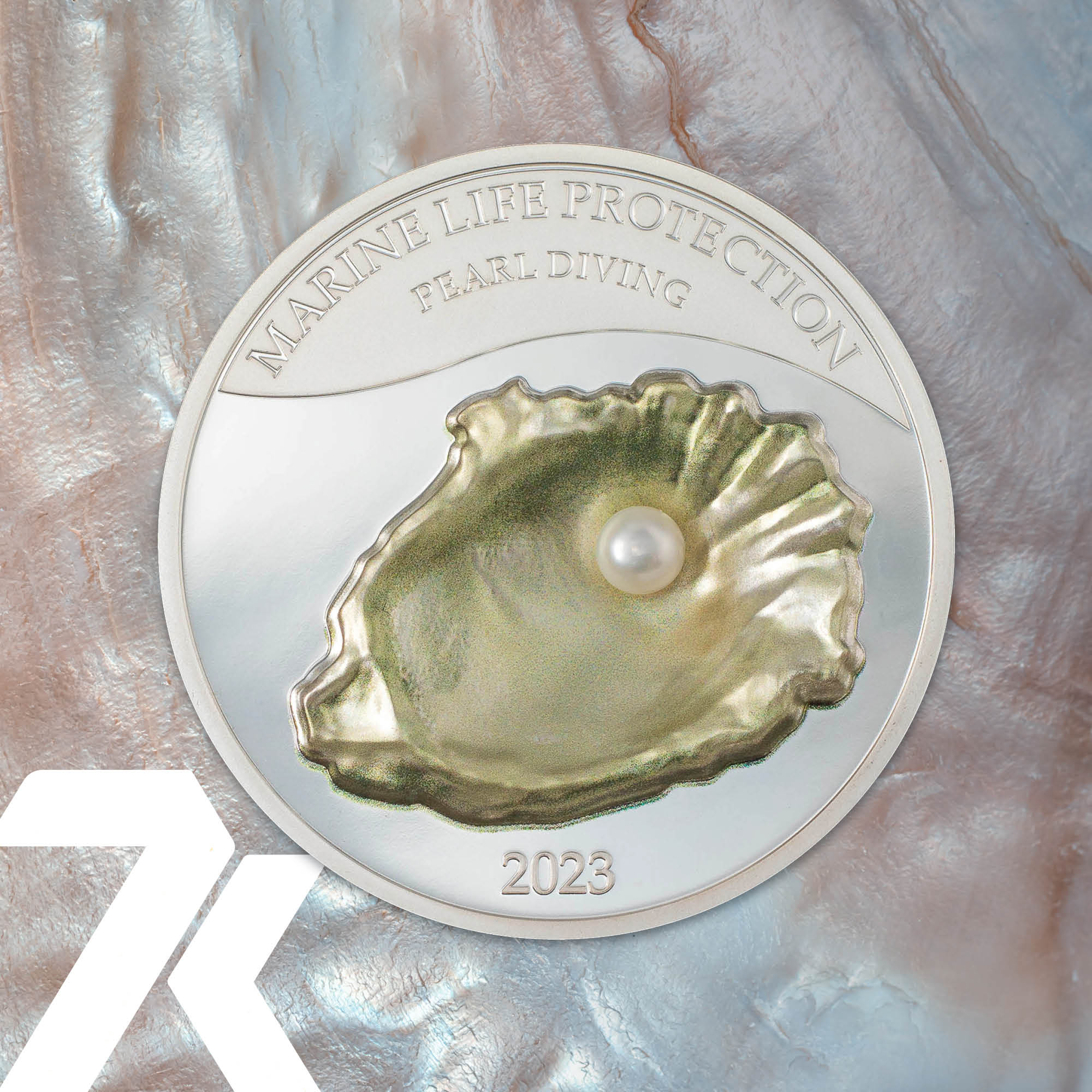 2023 Pearls of the Sea Pearl Diving 2 oz Silver Coin