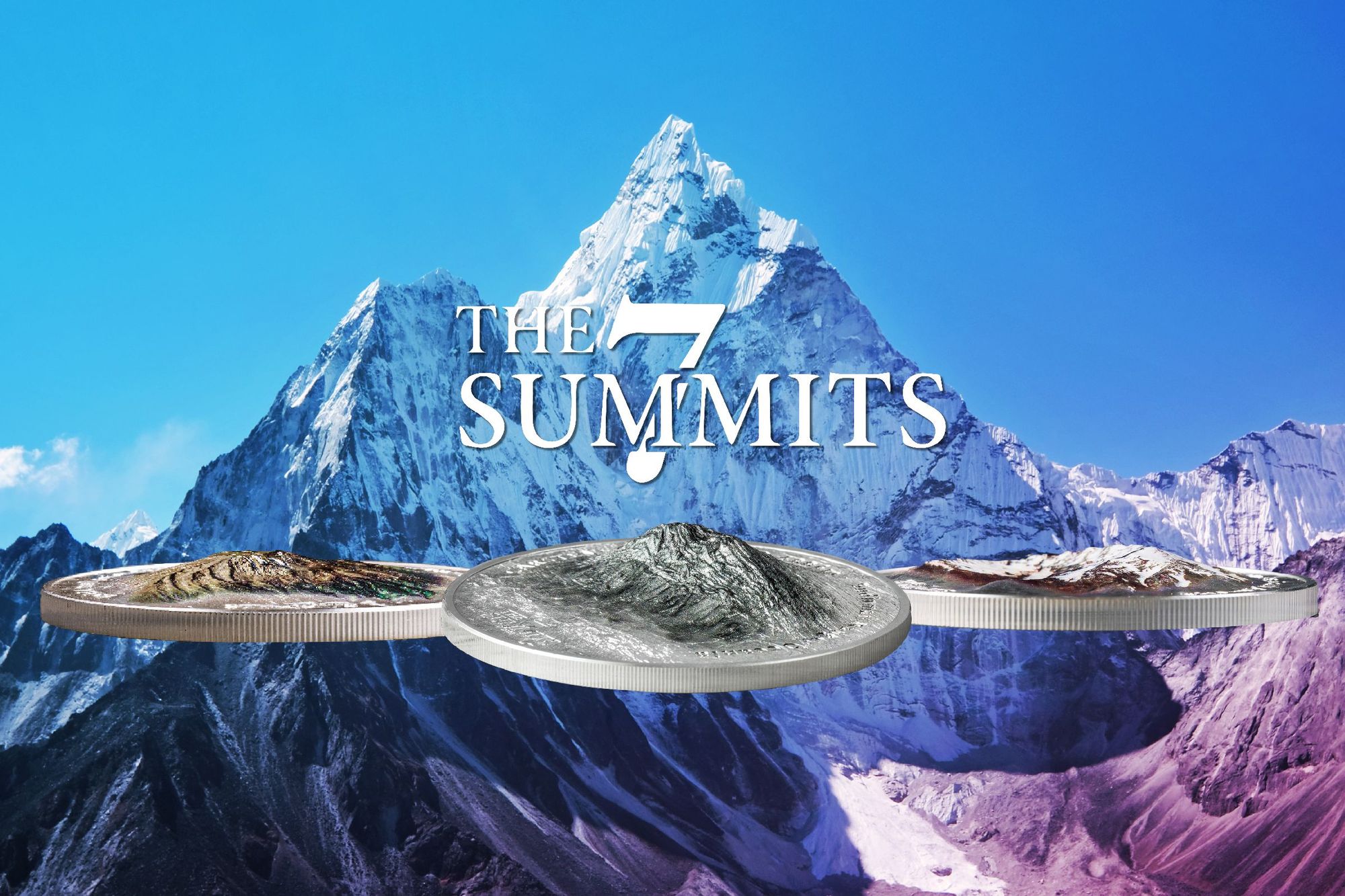 7 summits 5oz silver coin collection