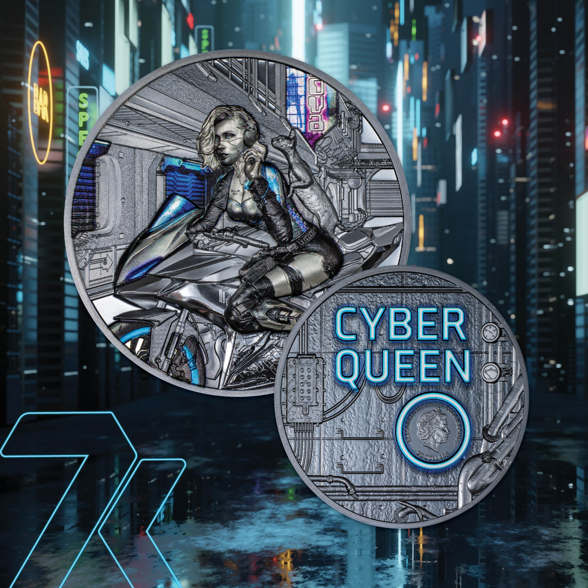 2023 The Beginning Cyber Queen 3 oz Silver Coin
