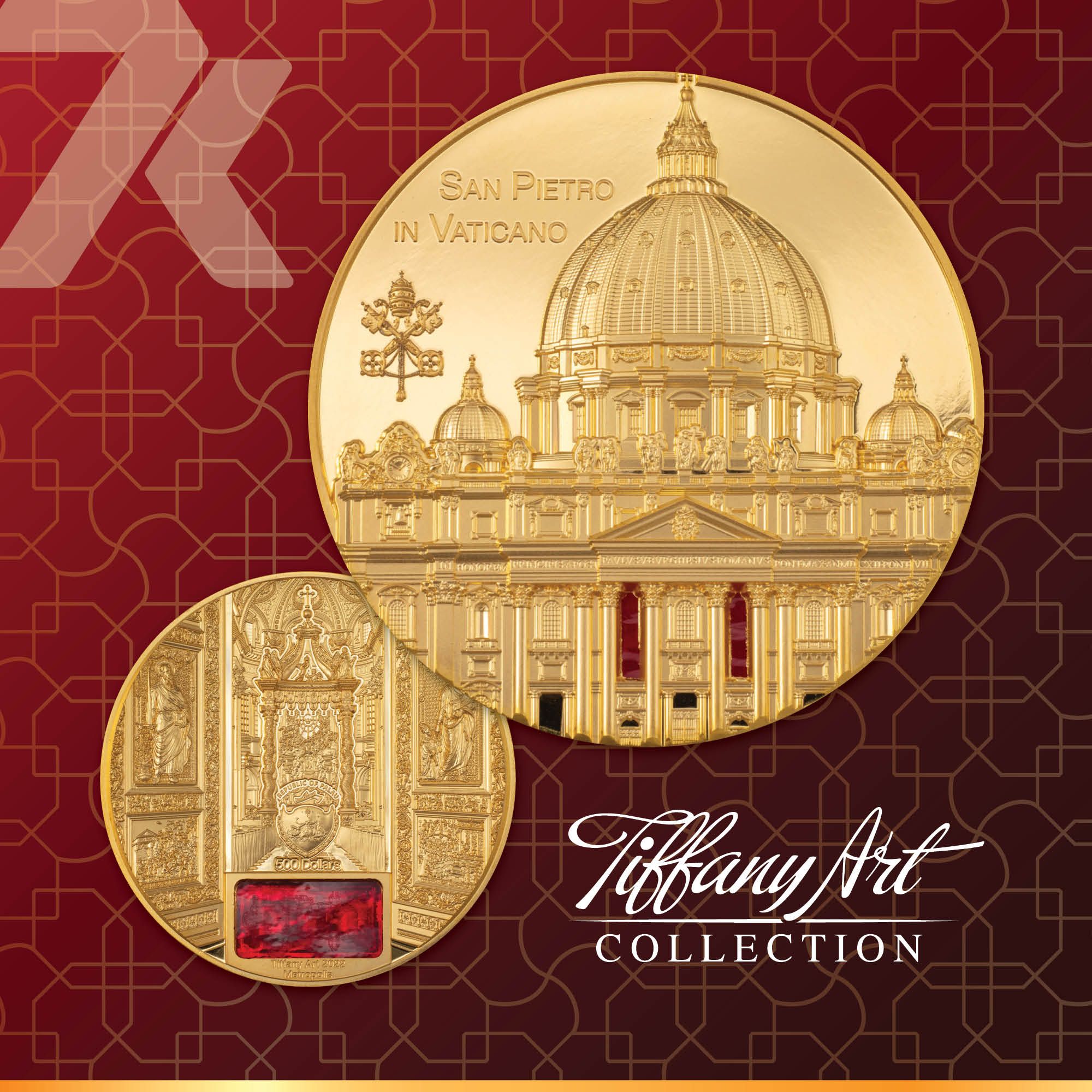 2022 Tiffany Art Metropolis San Pietro 5 oz Gold Coin