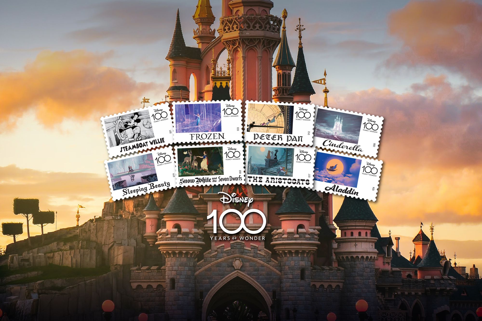 Disney 100 years of wonder silver stamp collection