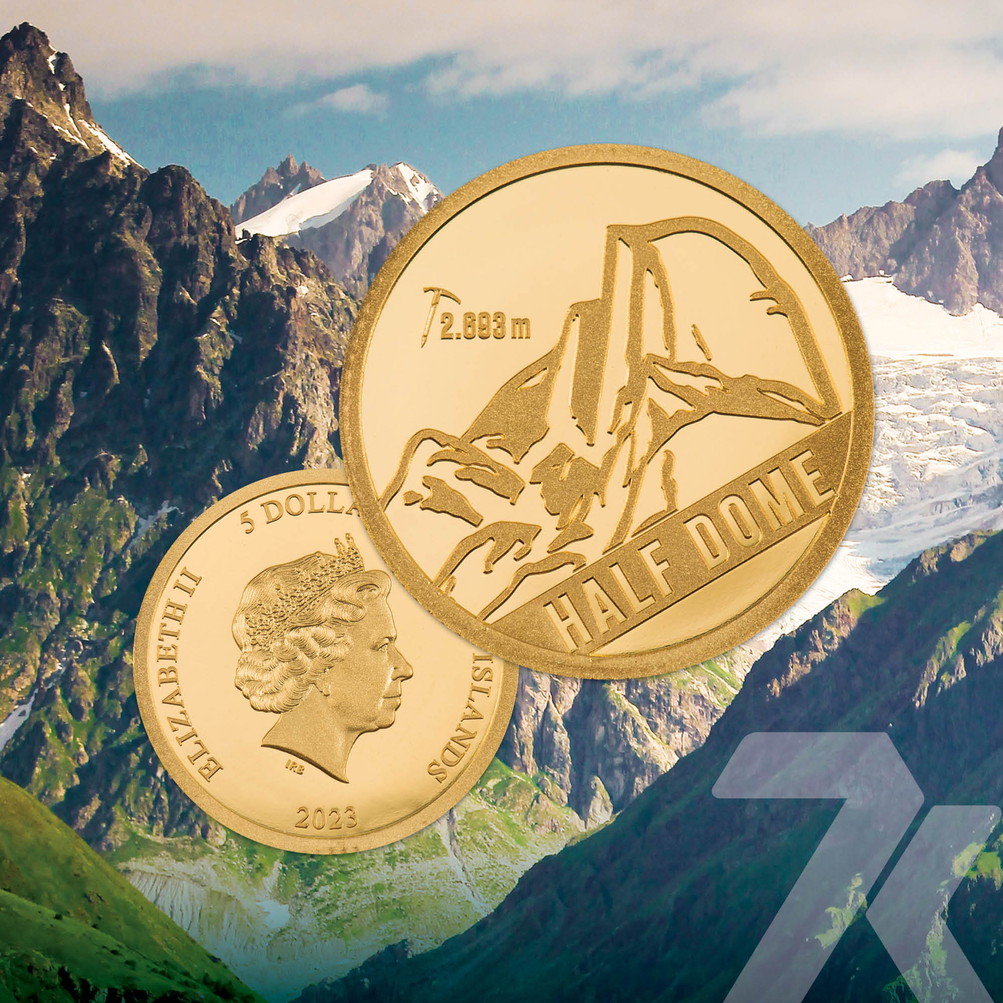 2023 Mountains Half Dome 1/2 gram Gold Coin