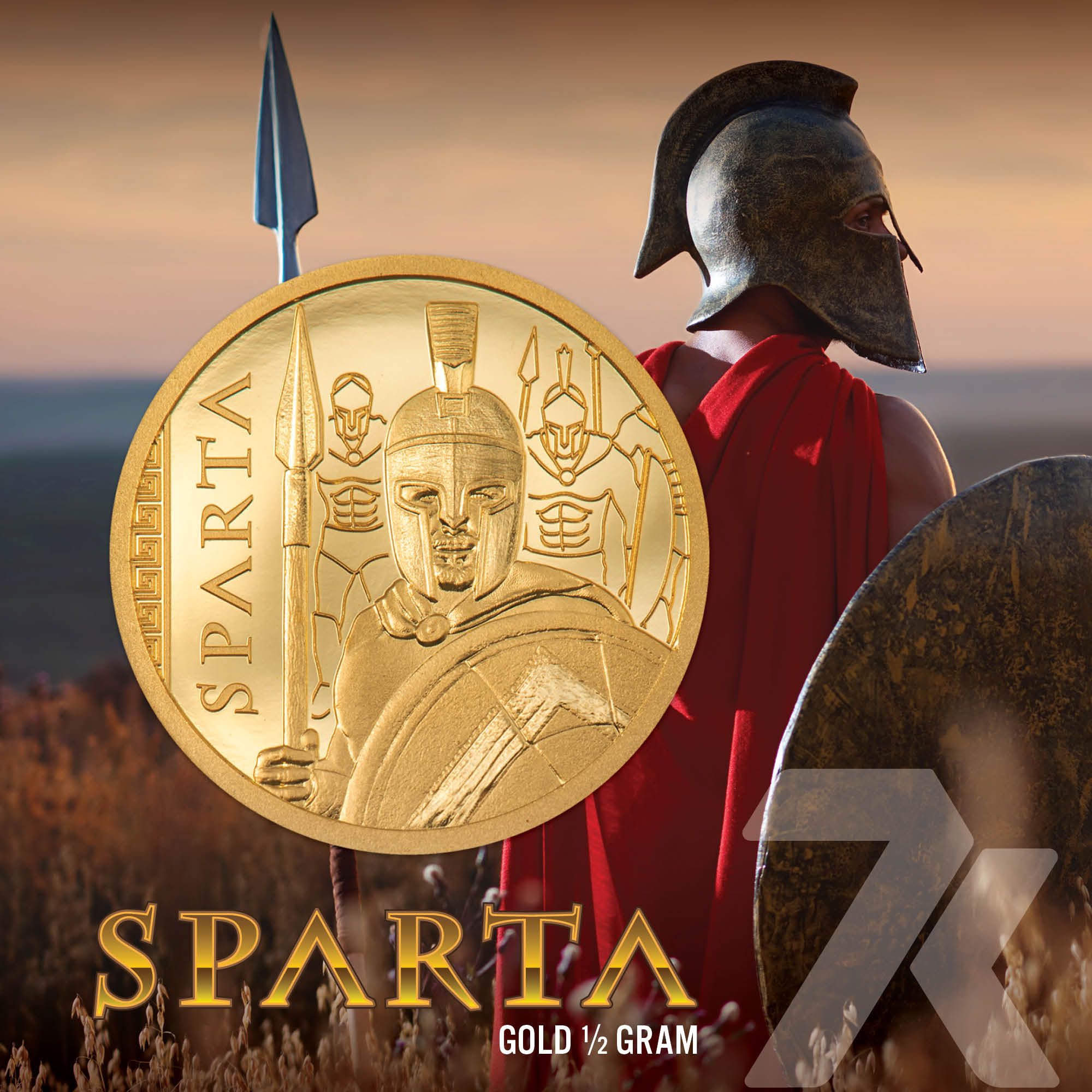 2023 Sparta 1/2 gram Gold Coin