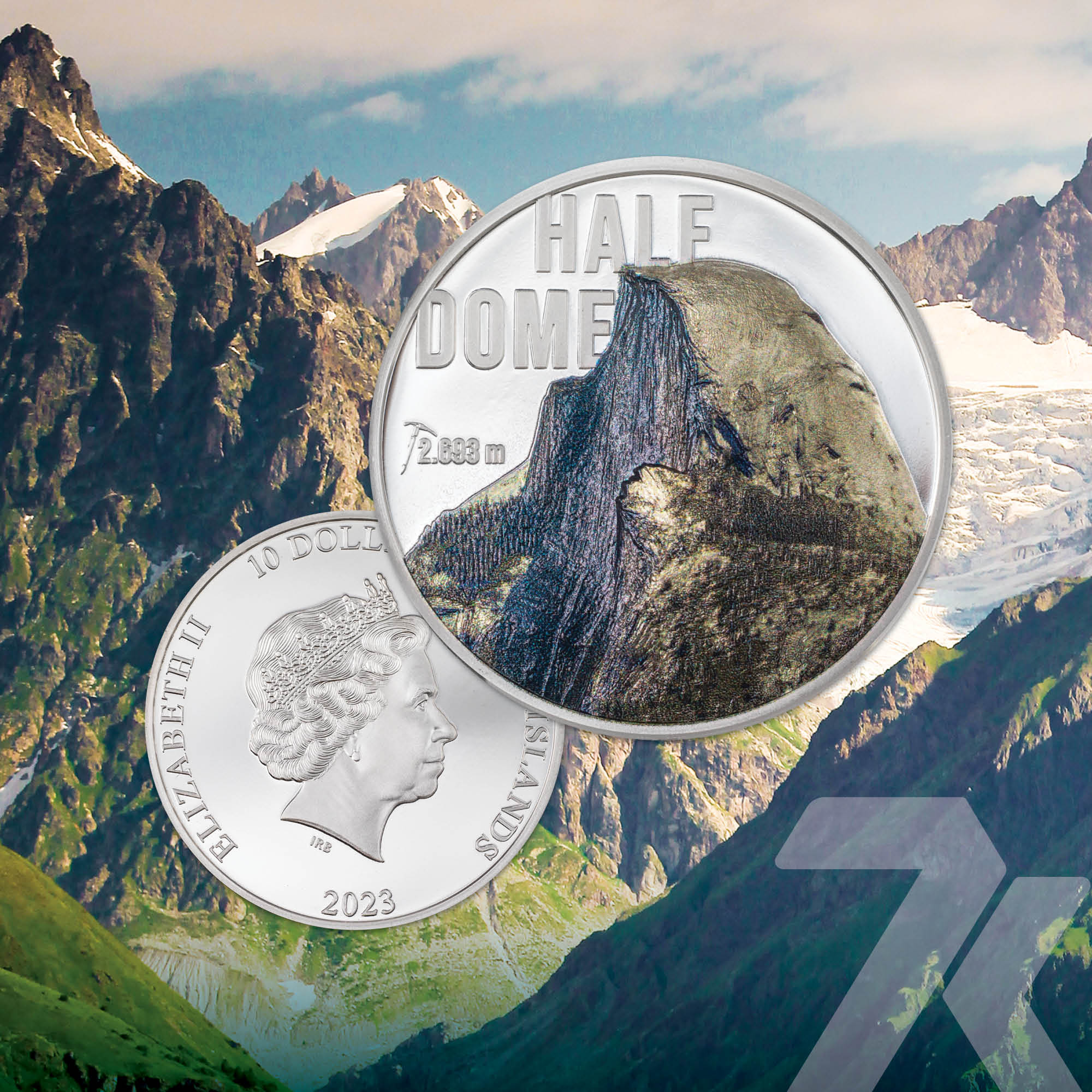2023 Mountains Half Dome 2 oz Silver Coin