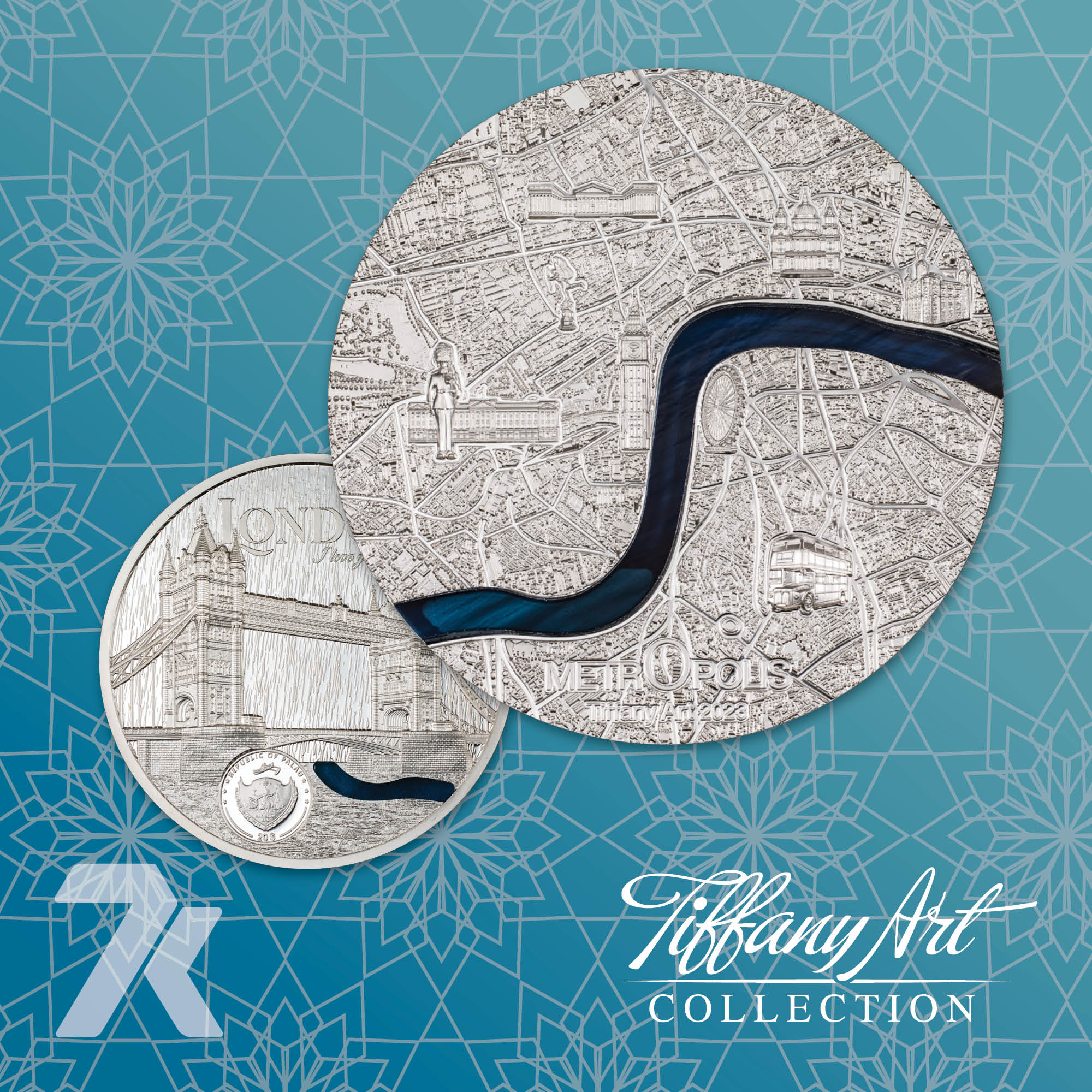 2023 Tiffany Art Metropolis London 3 oz Silver Coin