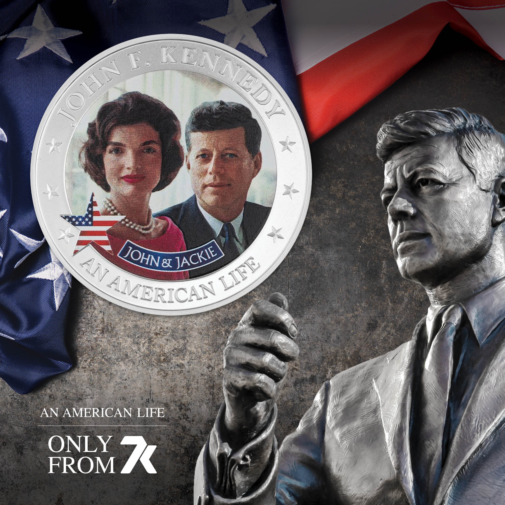 2023 Life Of Kennedy John & Jackie 1/2 oz Silver Coin 