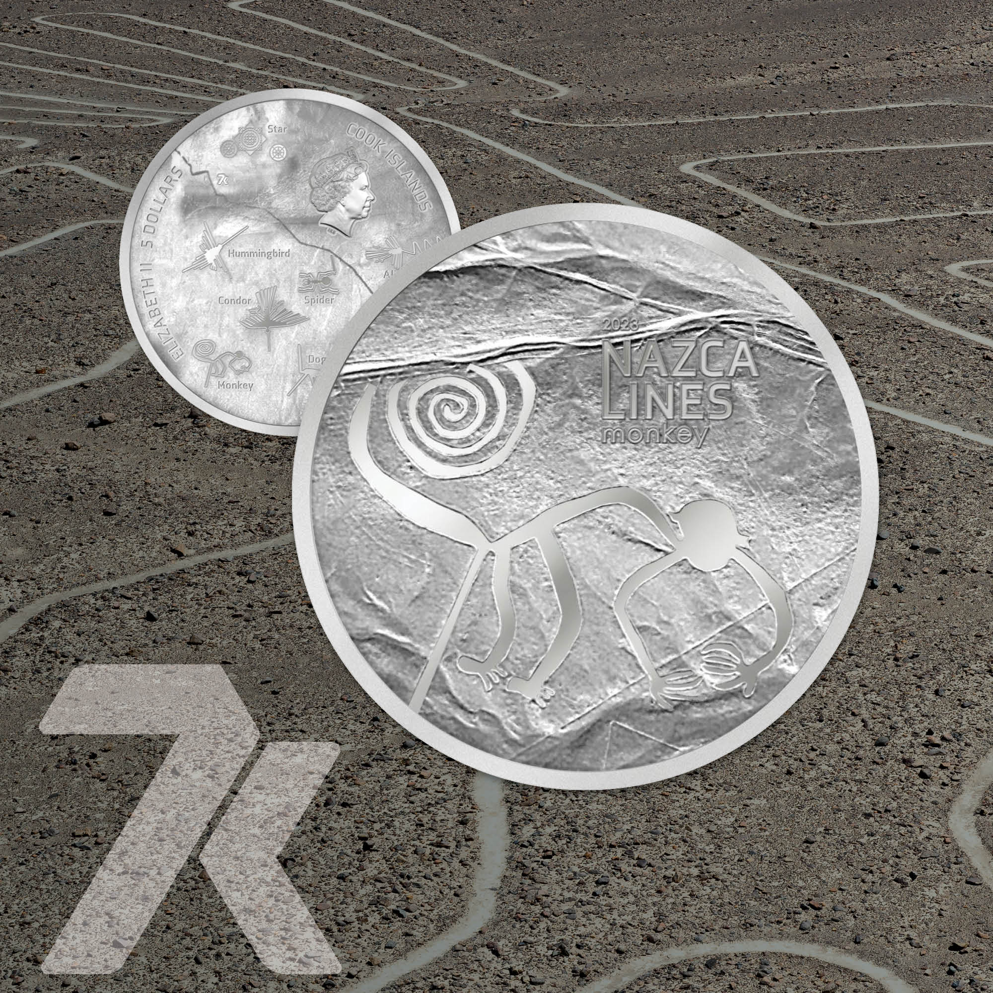 2023 Nazca Lines Monkey 1 oz Silver Coin