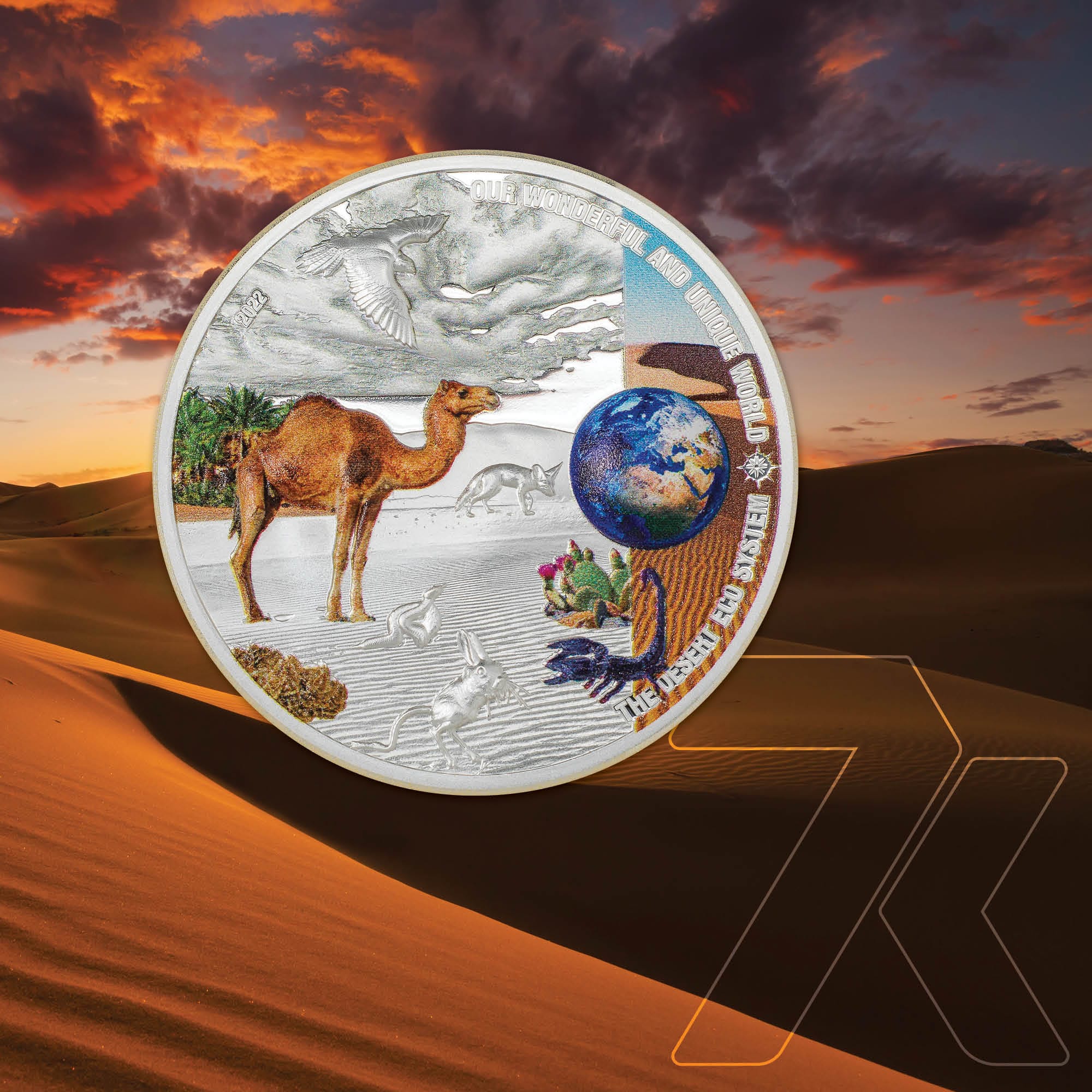 2022 Our Wonderful & Unique World Desert Ecosystem 2 oz Silver Coin