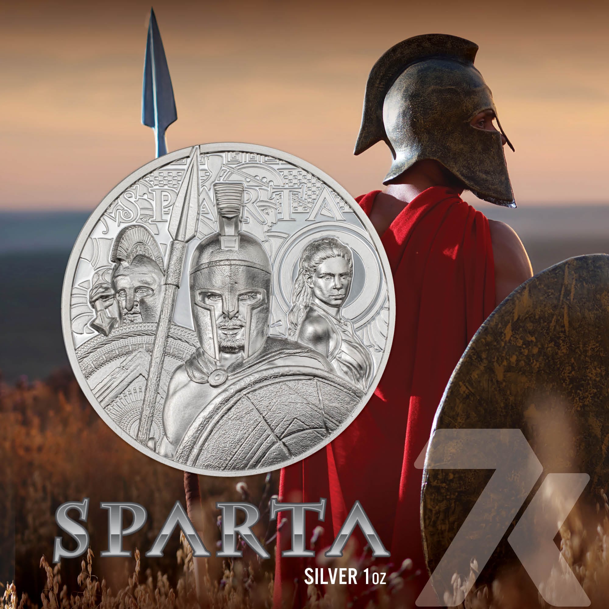 2023 Sparta 1 oz Silver Coin