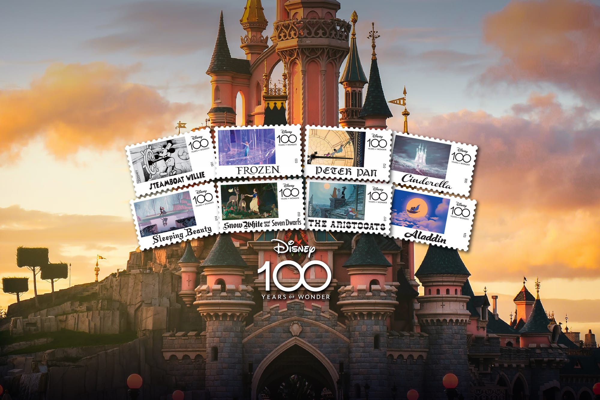 Disney 100 Years of Wonder Silver Stamp Collection