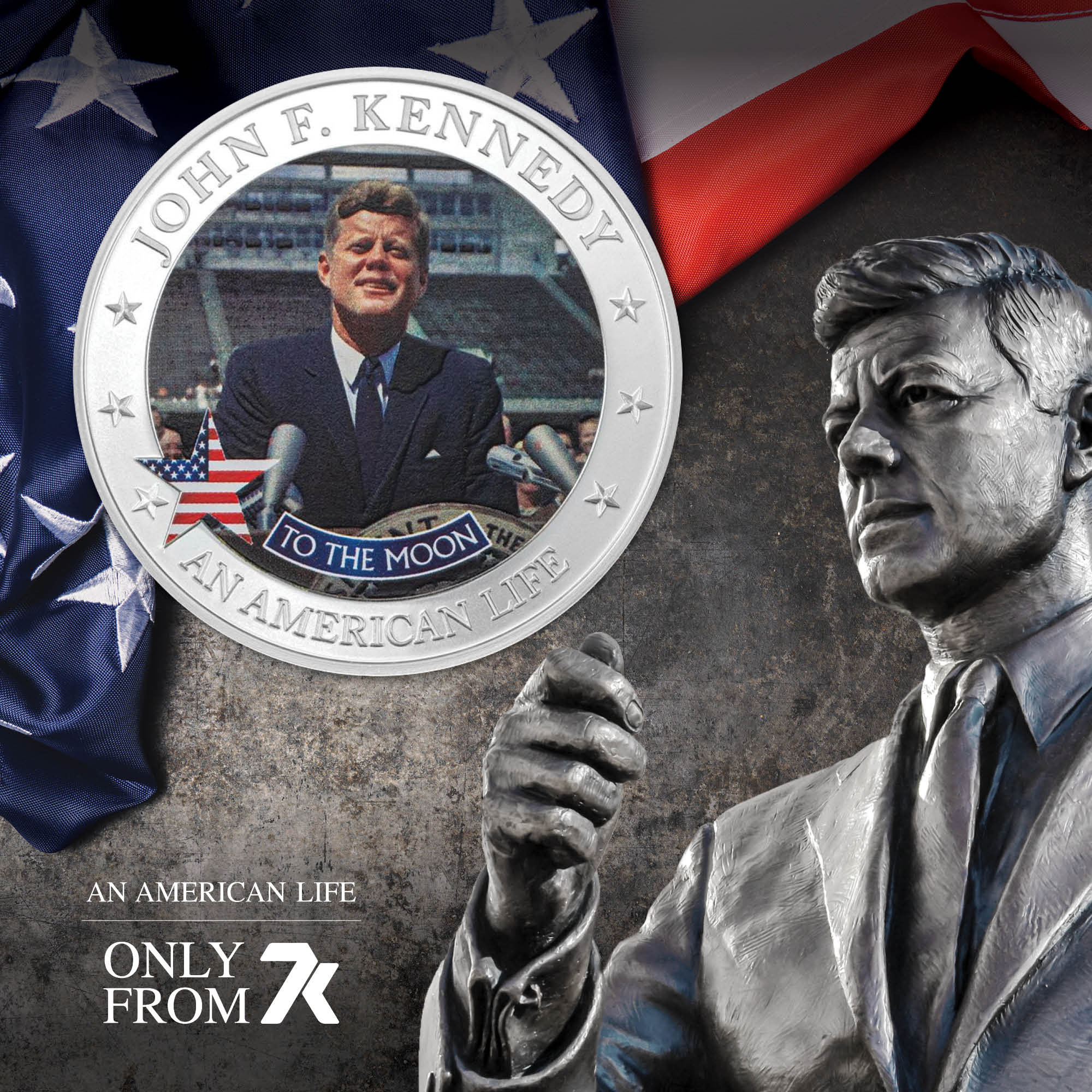 2023 Life of Kennedy To The Moon 1/2 oz Silver Coin
