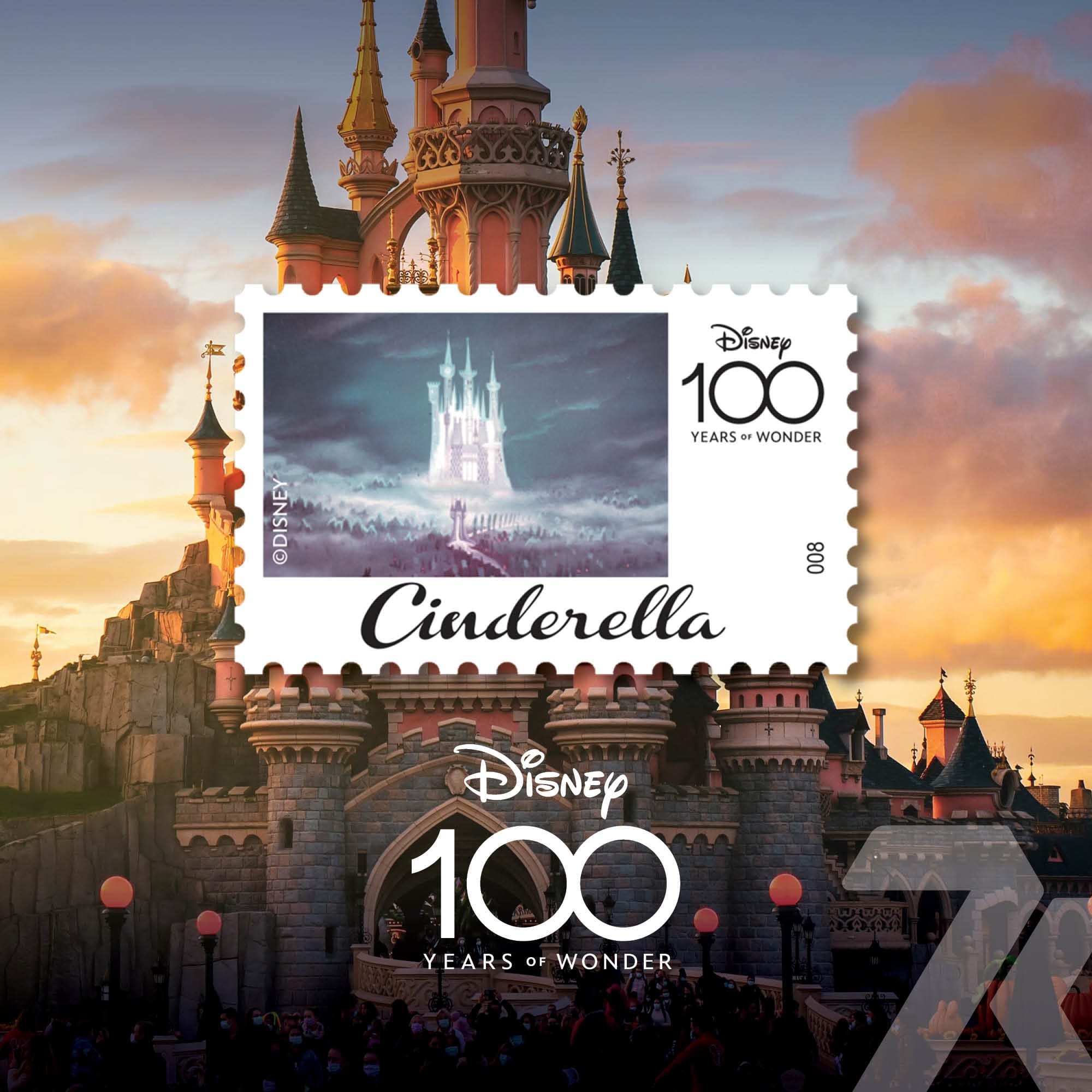 2023 Disney Stamps Cinderella's Castle 1 oz Silver Coin