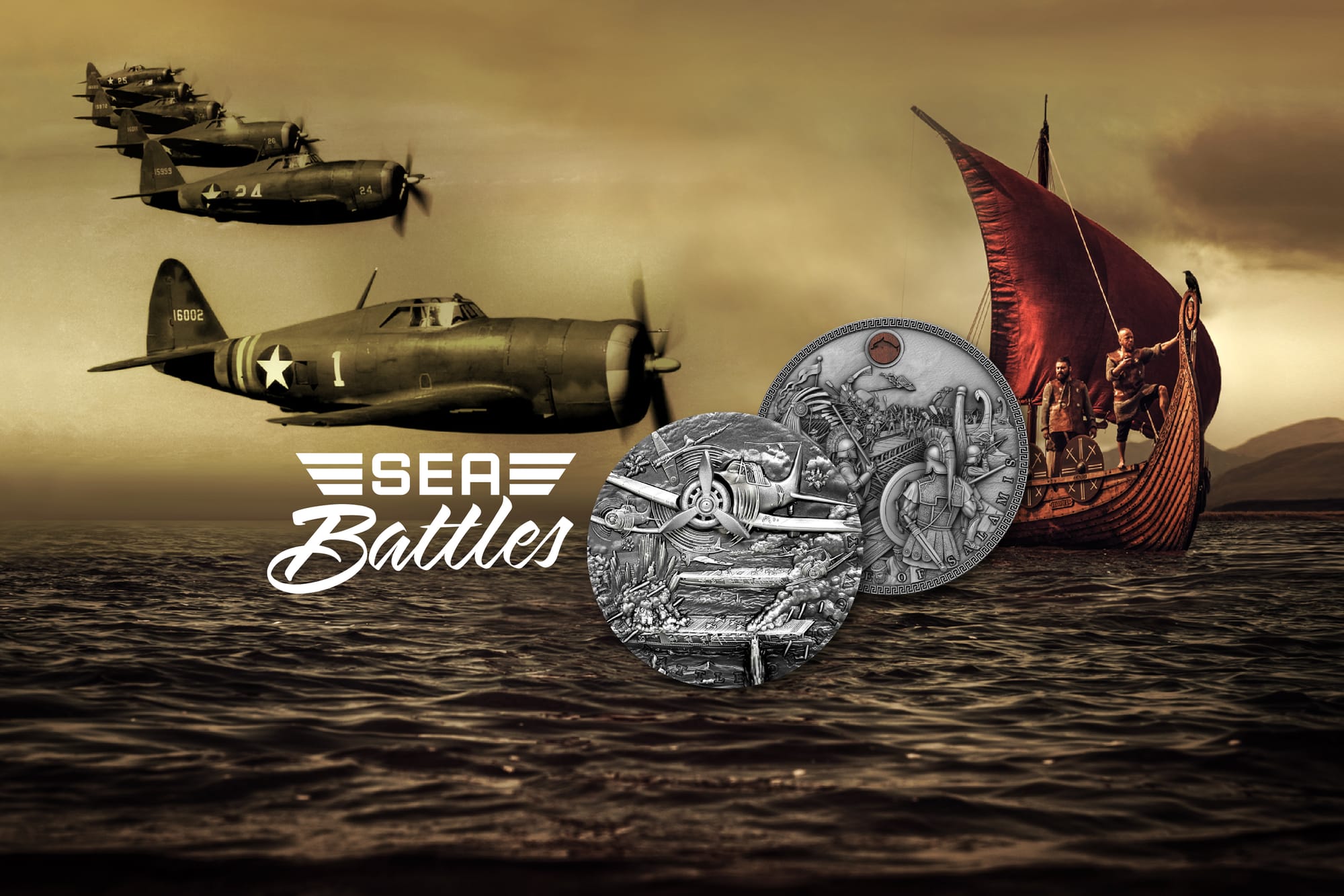 sea battles silver coin collection