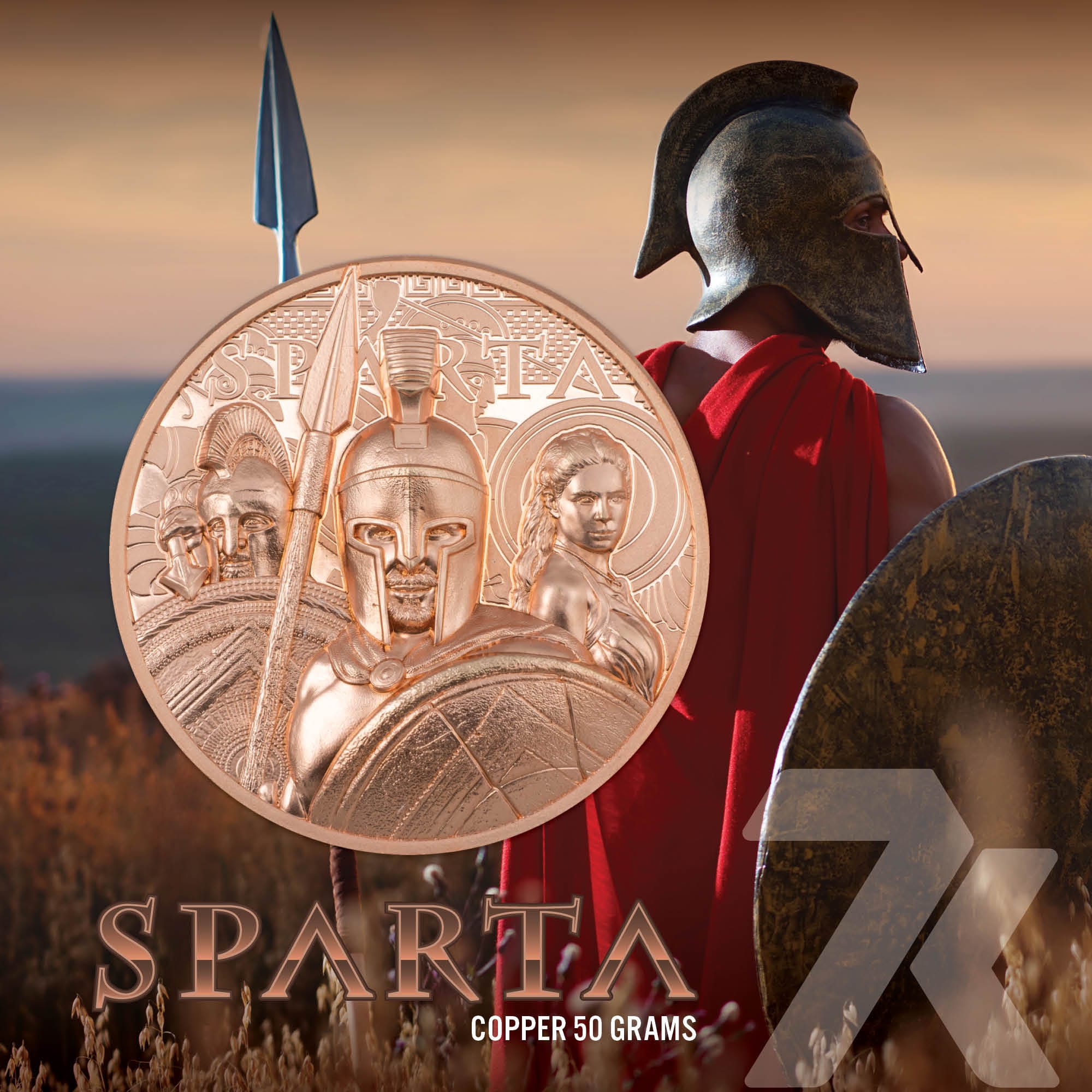 2023 Sparta 50 gram Copper Coin