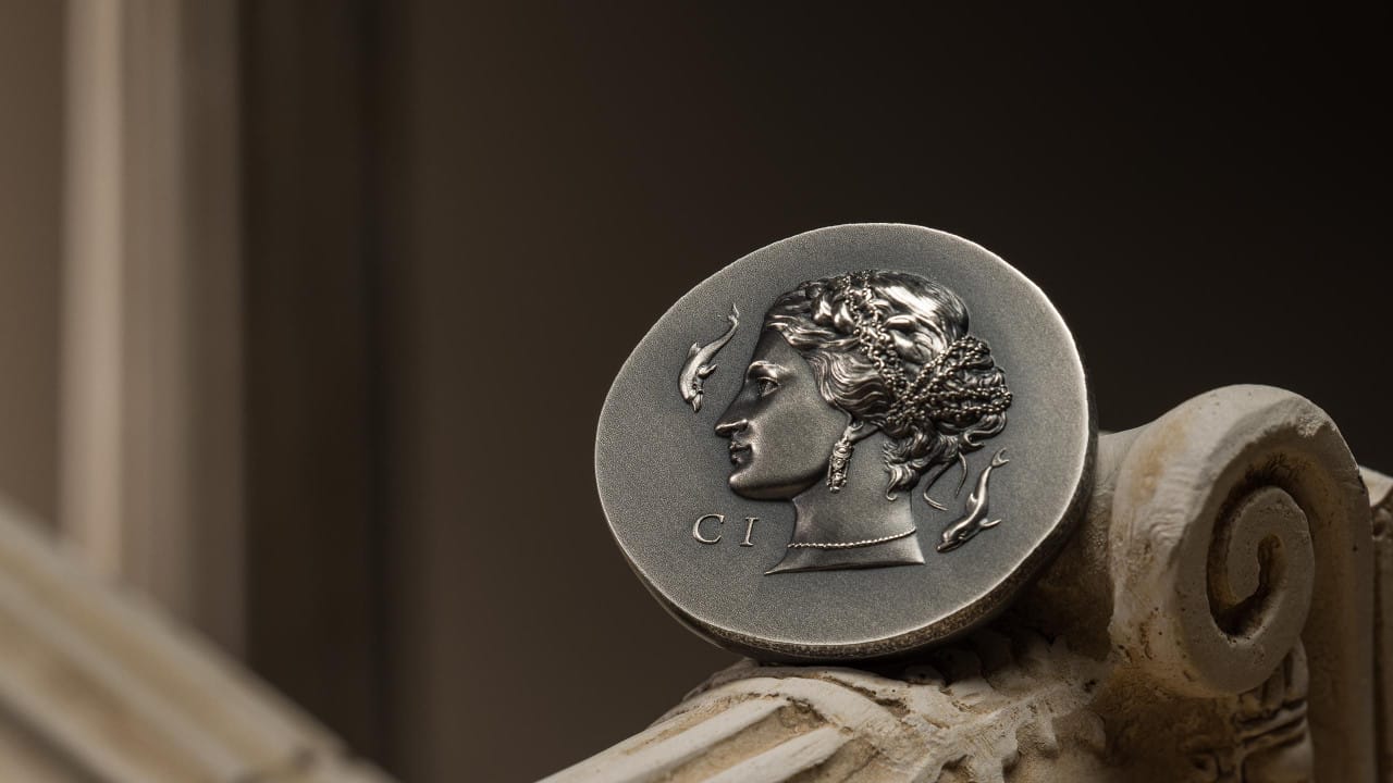 Antiqued Silver Coin Drop