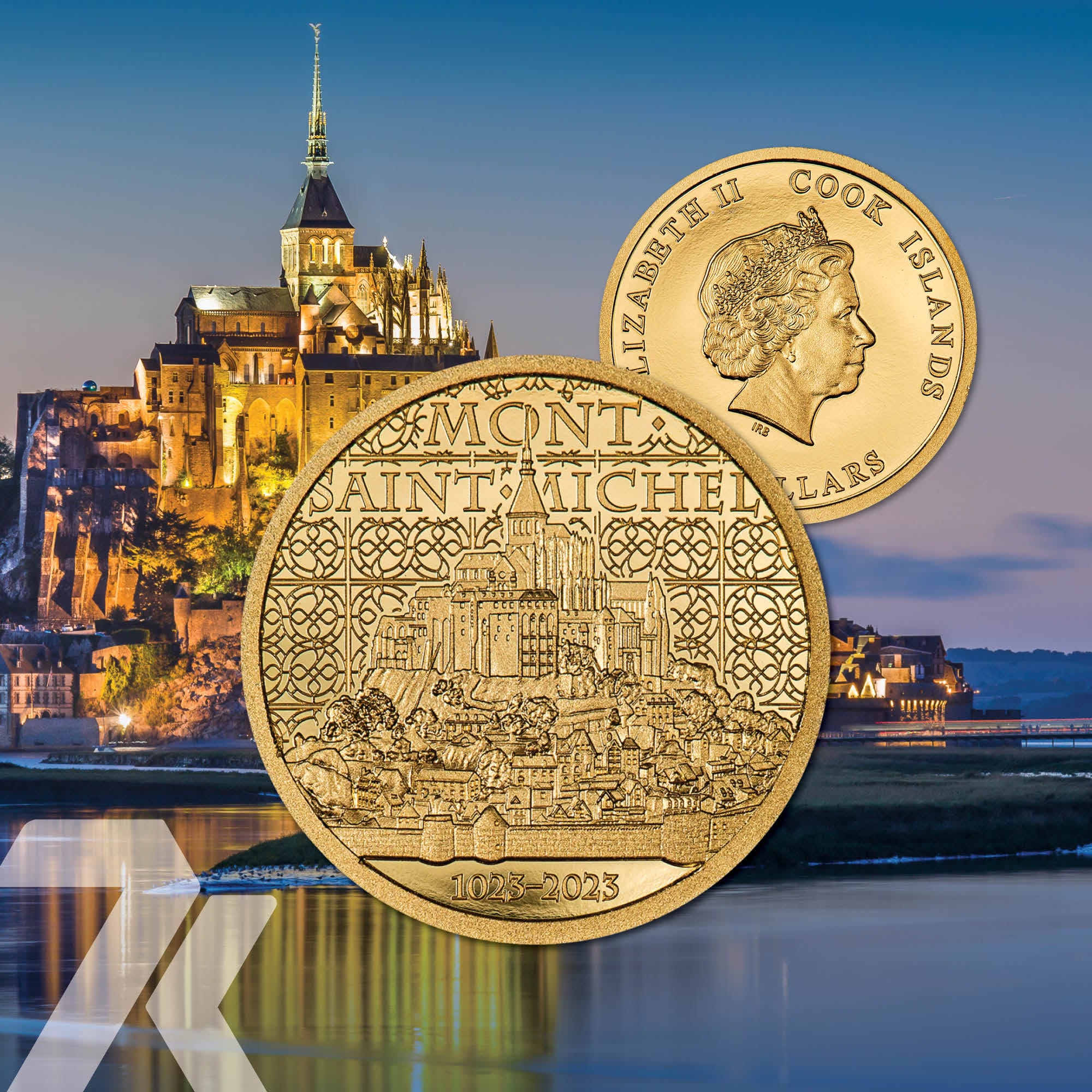 2023 Mont Saint Michel 1/2 gram Gold Coin