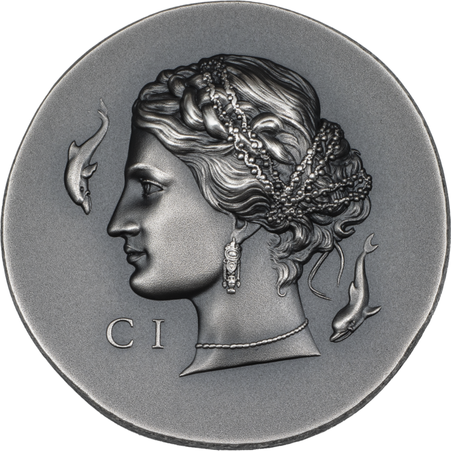 Antiqued Silver Coin Drop