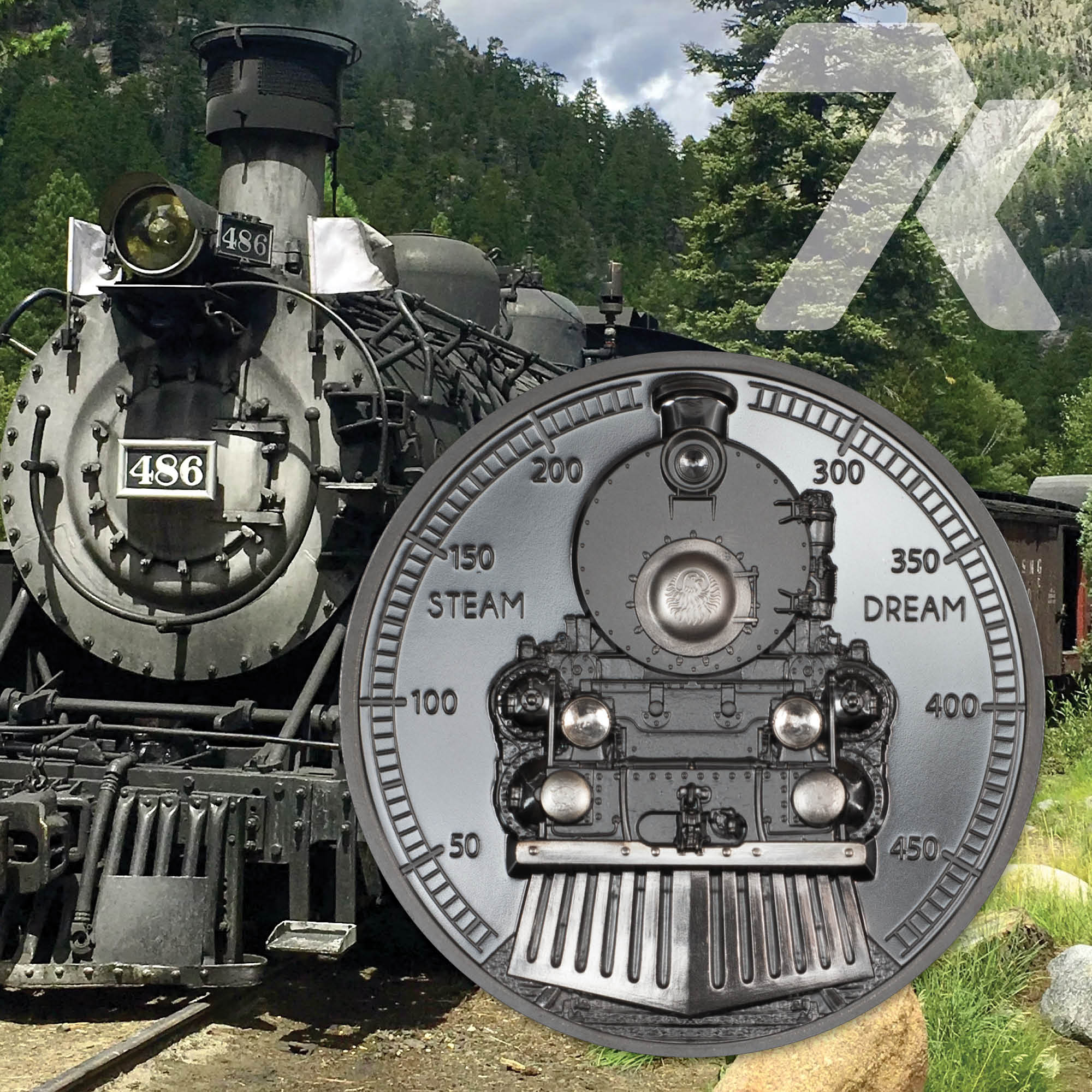 2023 The Journey Train Steam Dream 2 oz Silver Coin