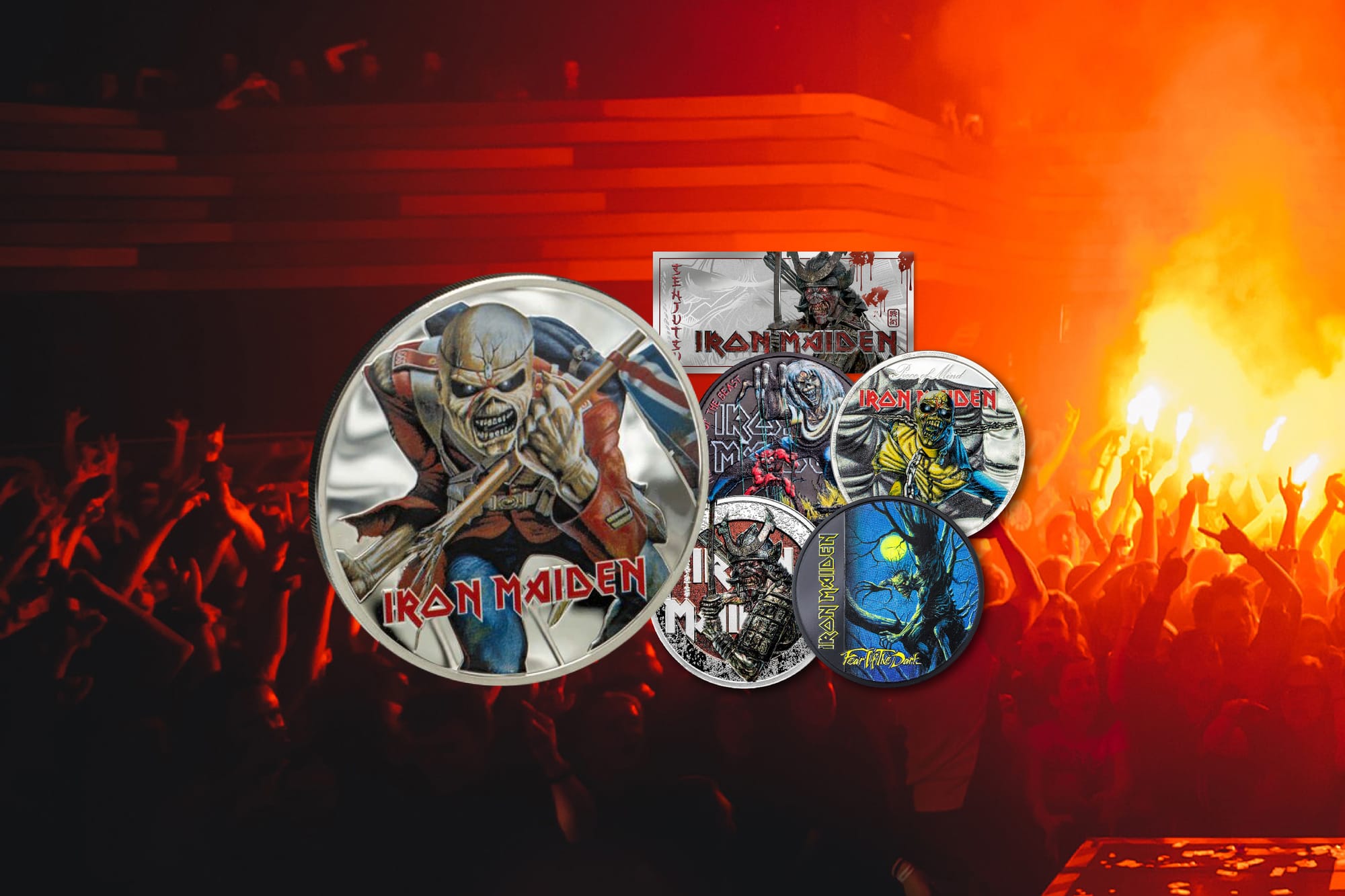iron maiden silver coin and note collection