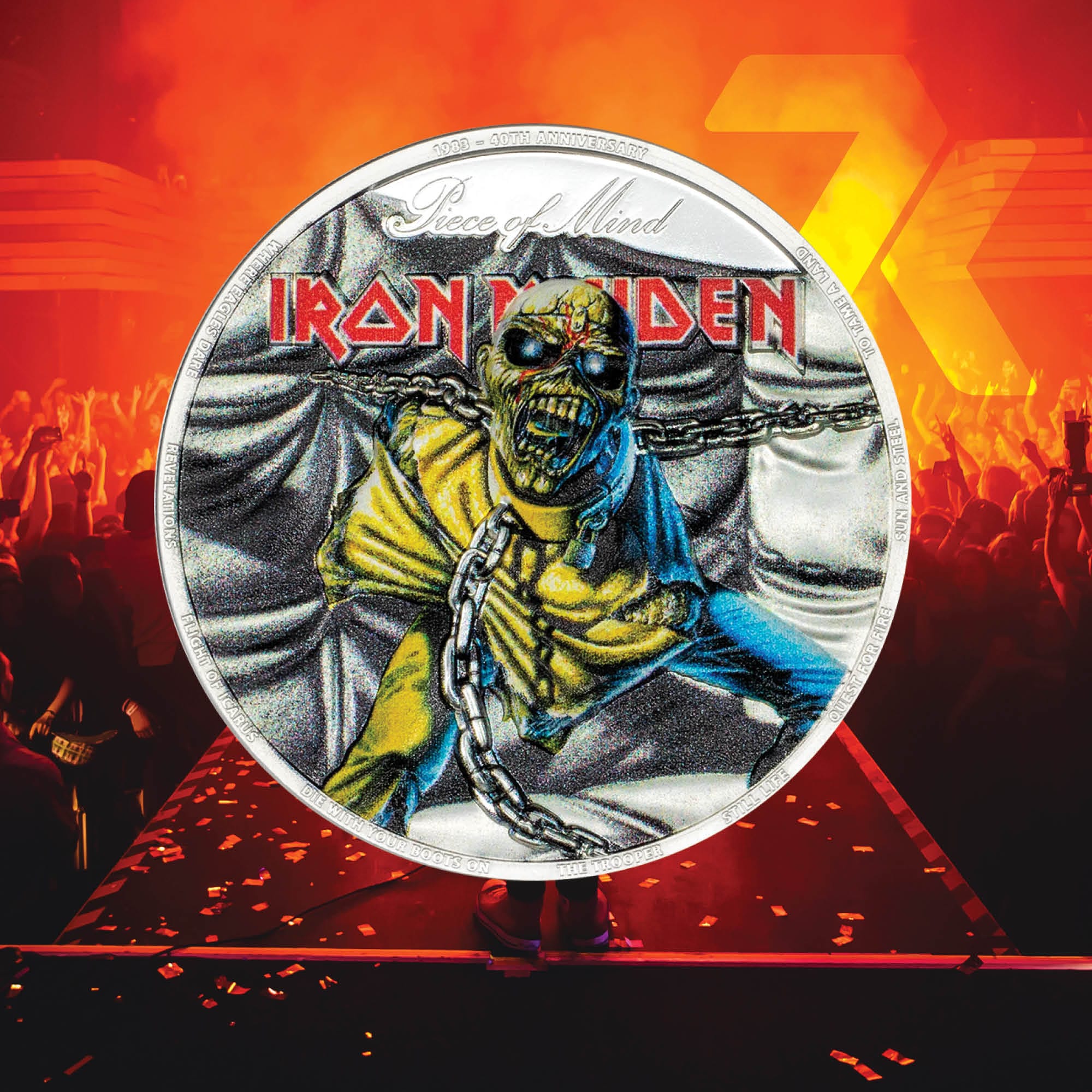 2023 Iron Maiden Piece Of Mind 2 oz Silver Coin