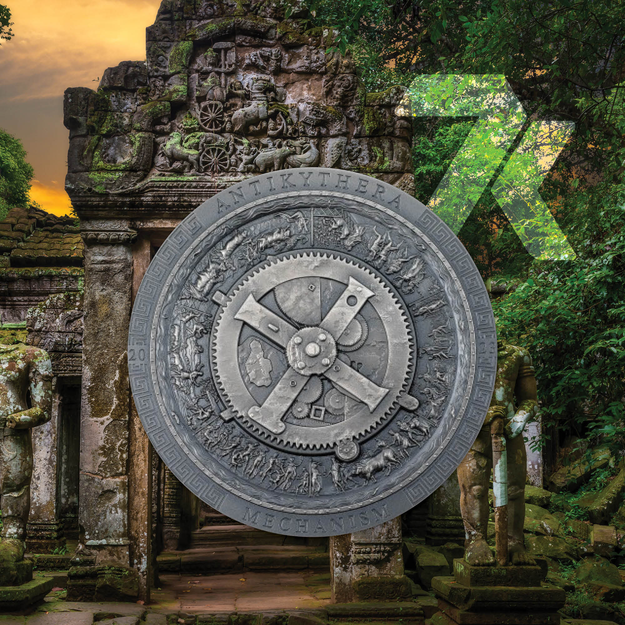 2023 Archeology & Symbolism – Antikythera Mechanism 3-oz silver coin MS70