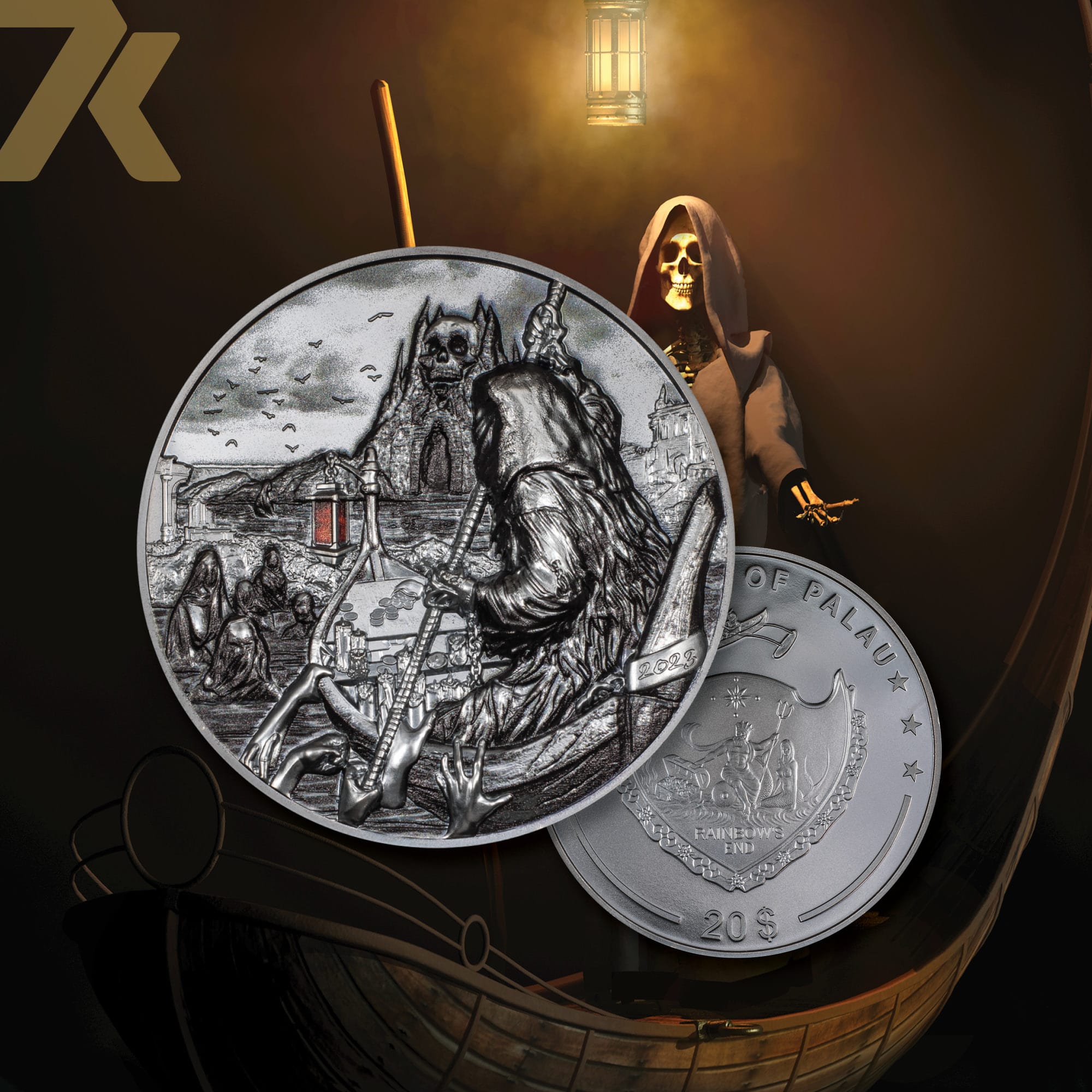 2023 Ferryman of the Dead – Charon 3-oz silver coin PF70 & PF69