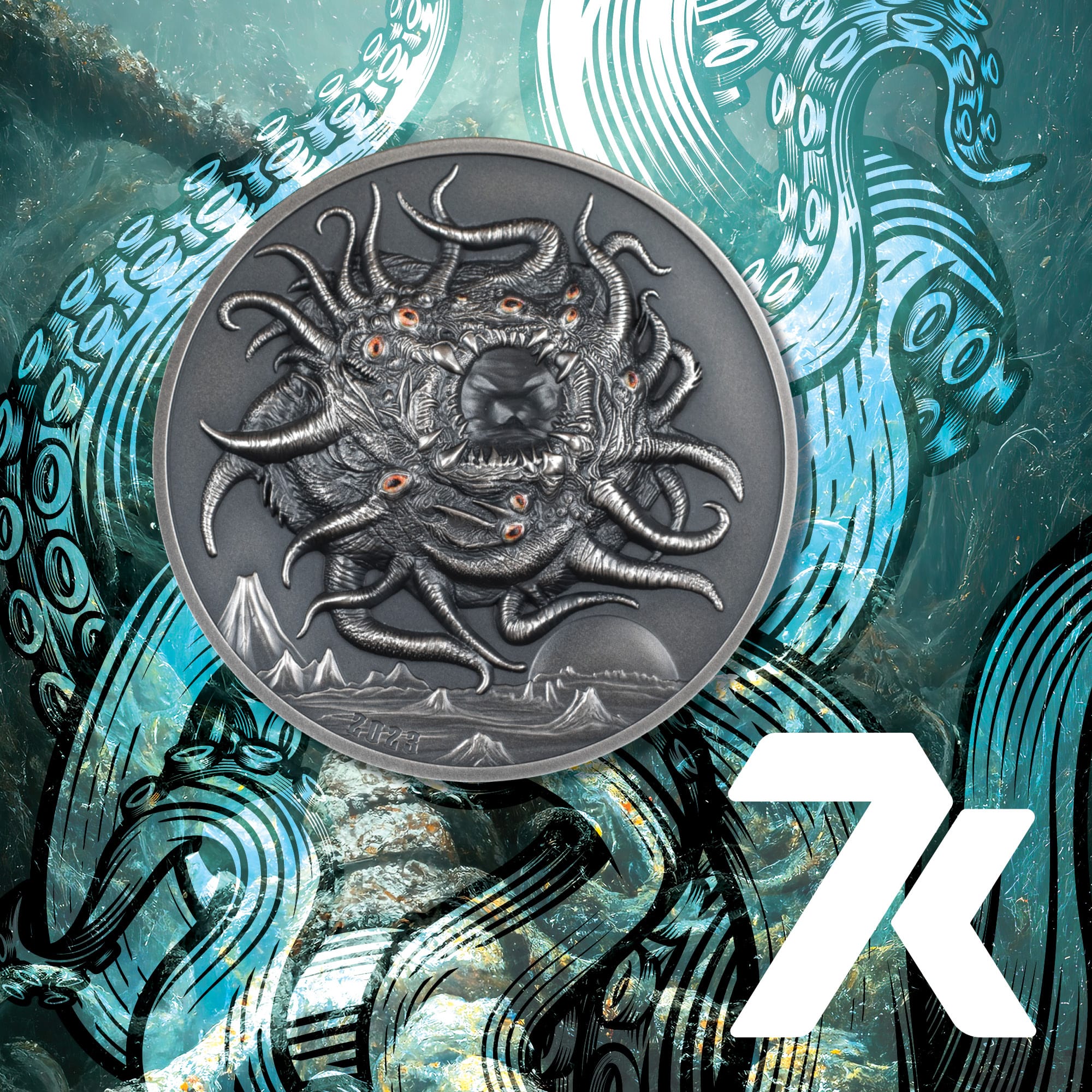 2023 H.P. Lovecraft – Azathoth 3-oz silver coin MS70