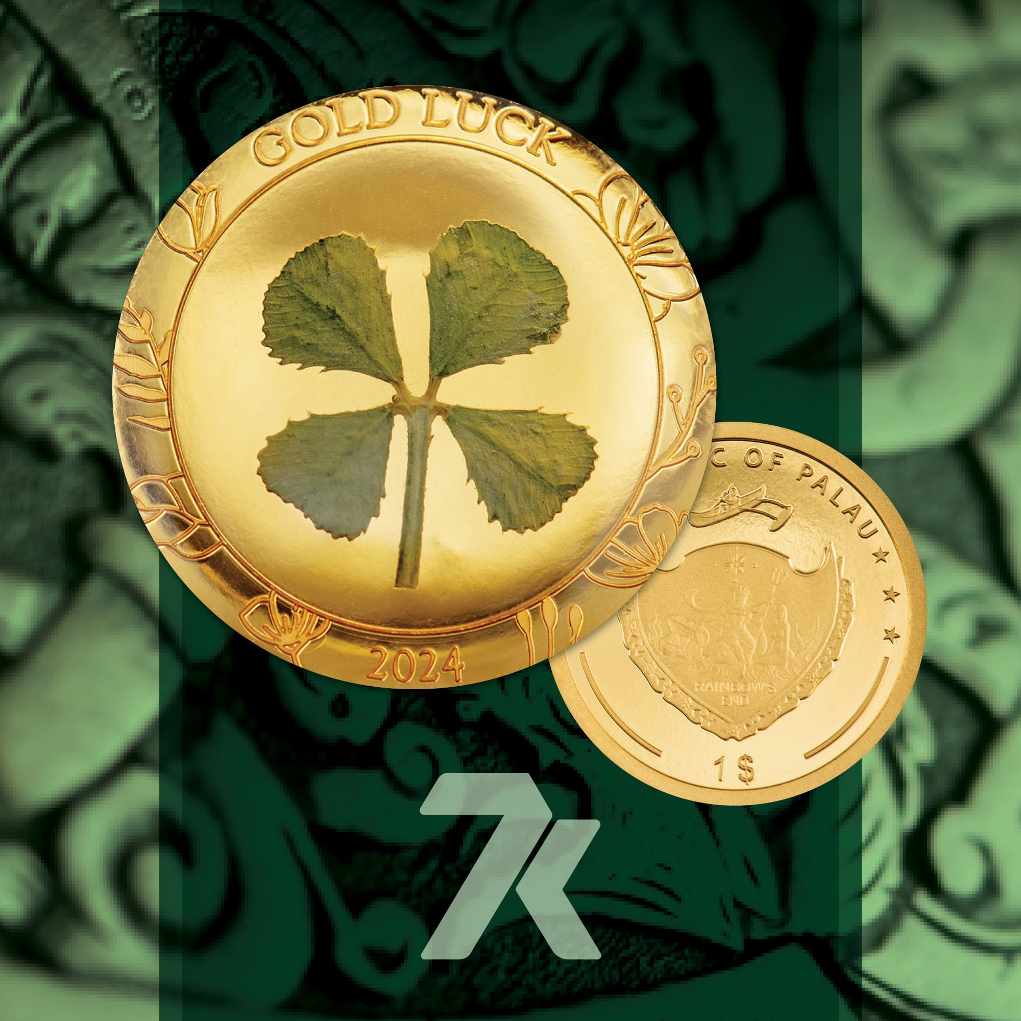 #2024 Four Leaf Clovers – Gold Luck 1-gram gold PF70