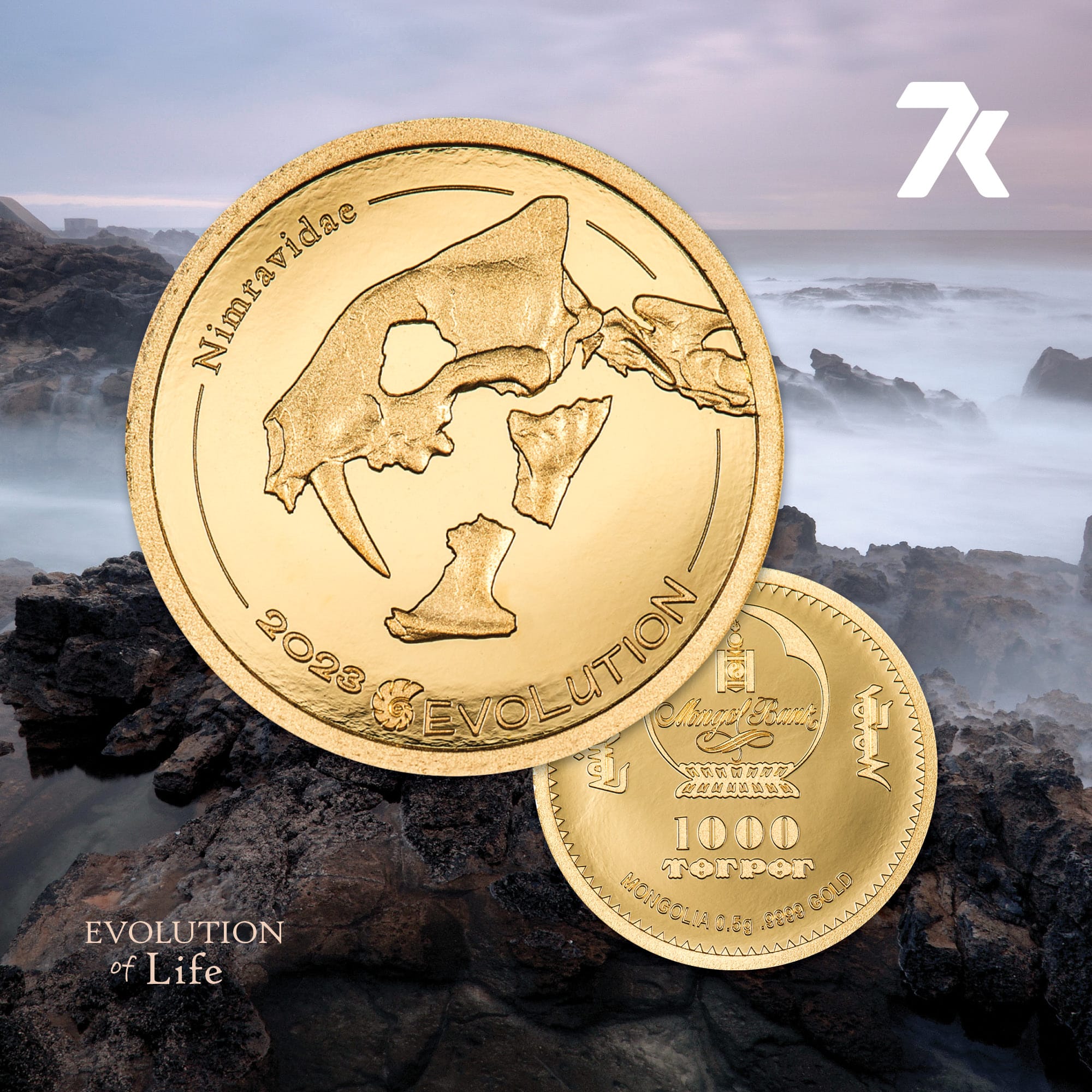 2023 Evolution of Life – Golden Nimravidae 1/2-gram gold PF70