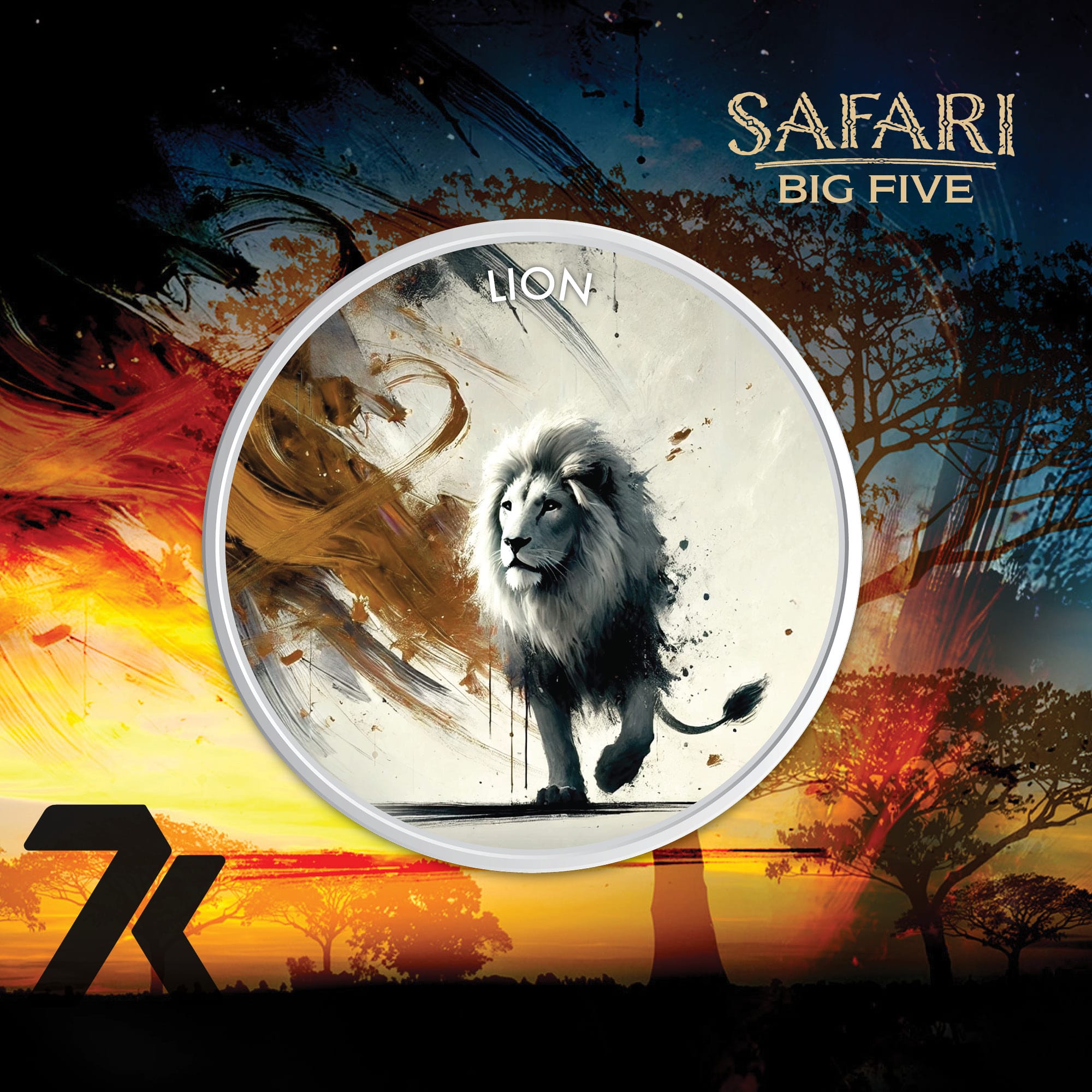 2025 Safari Big Five – Lion 1-oz silver BU