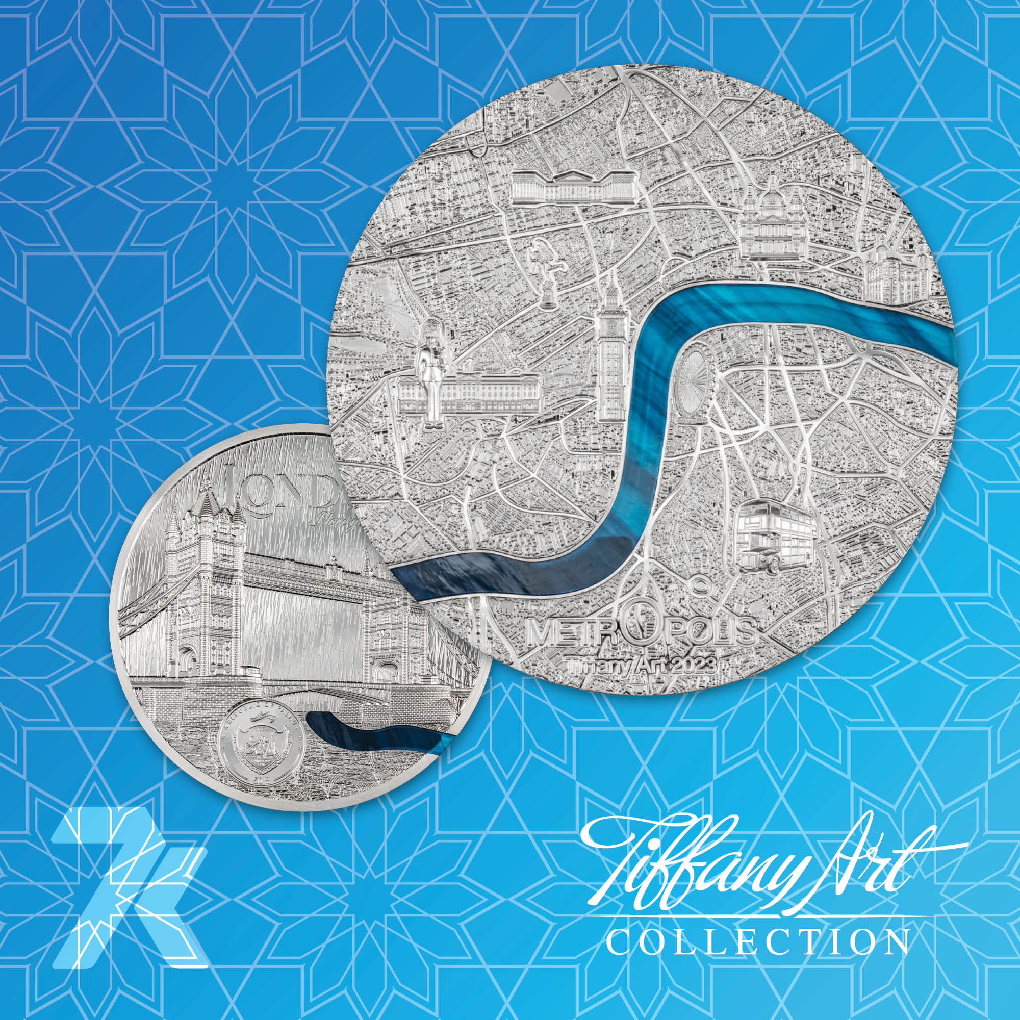 2023 Tiffany Art Metropolis – London 1-kilo silver PF70 & PF69